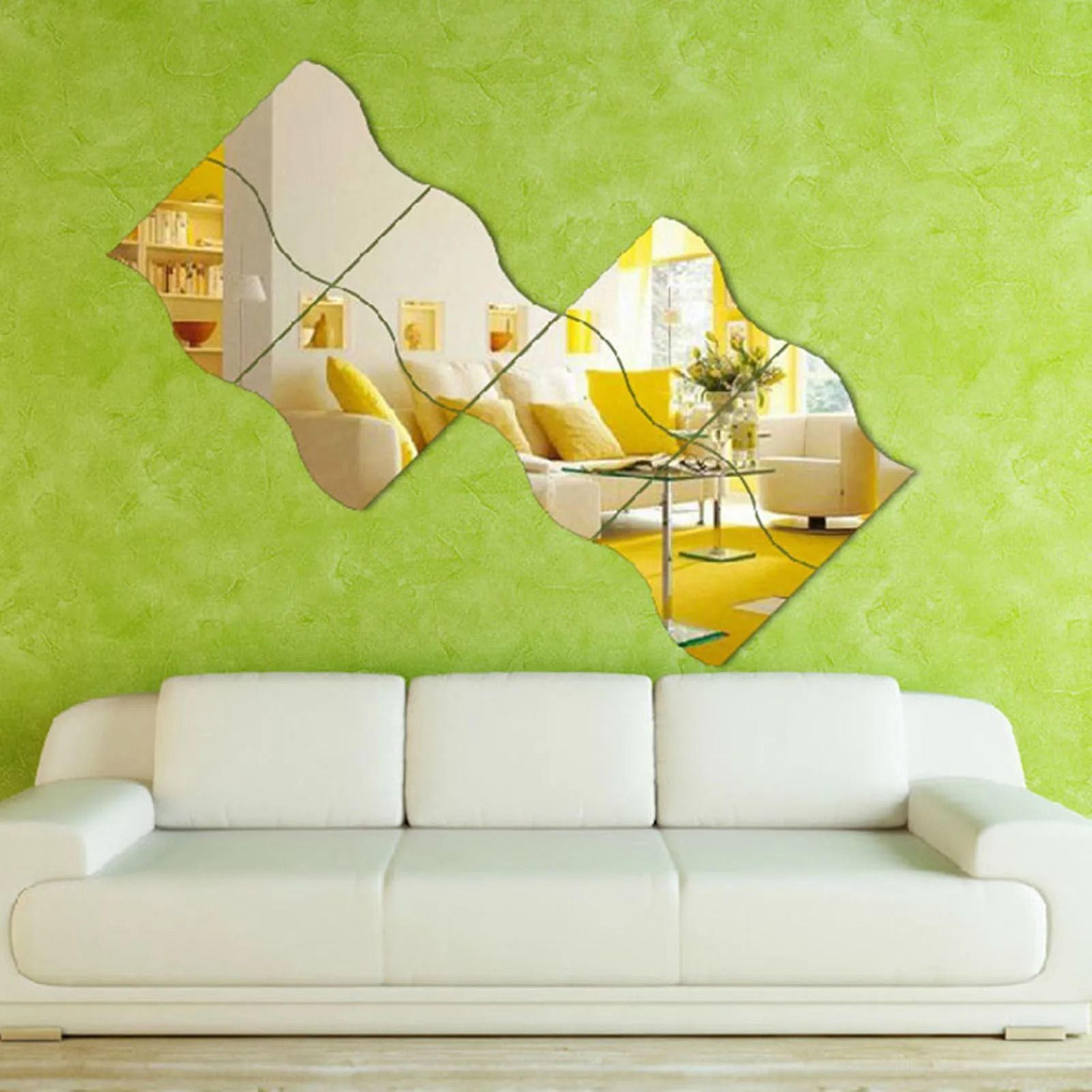 Self Adhesive Wall Mirror Sticker DIY Acrylic Decal Sheet For Home Decor 3
