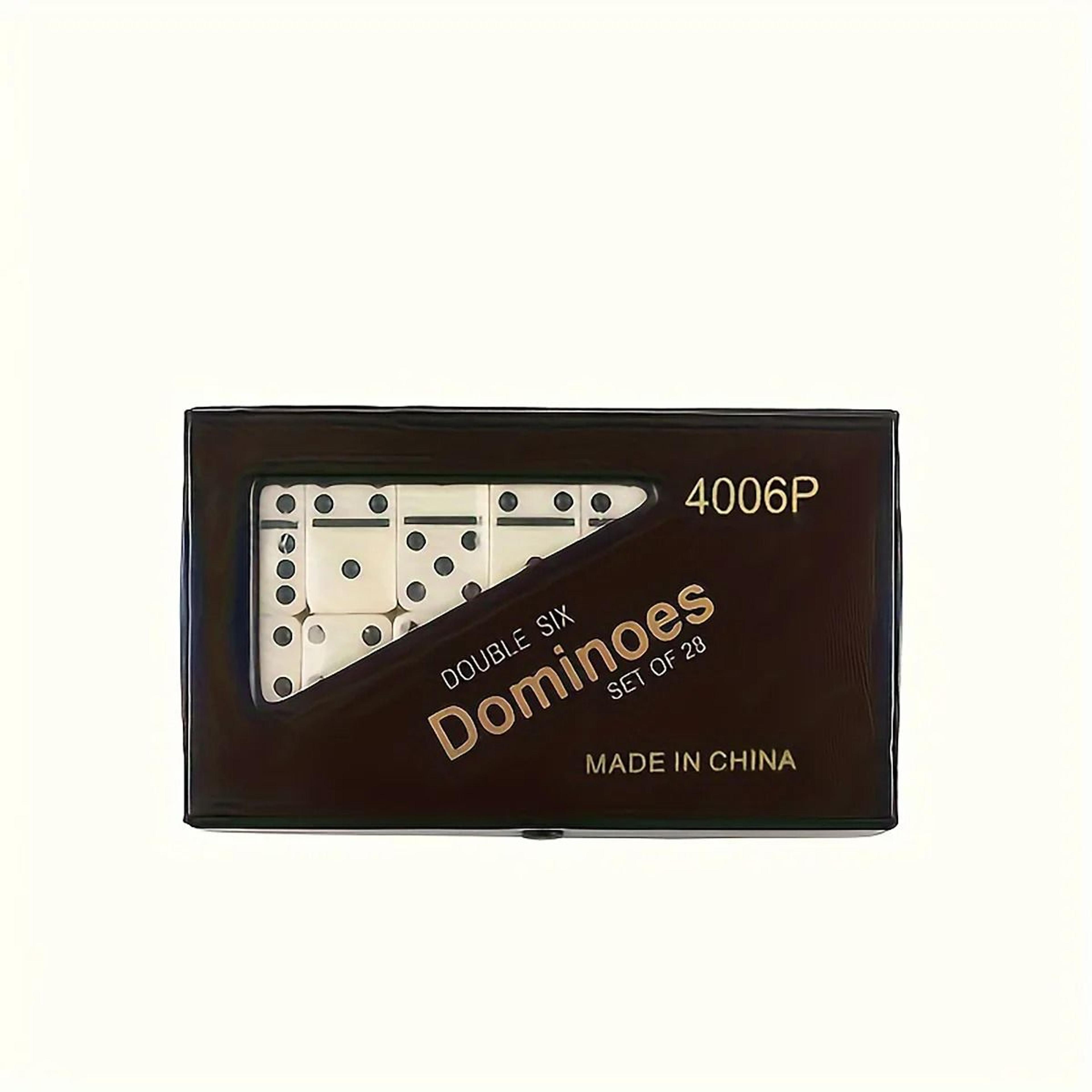 Double Six Dominoes Set Portable Travel Table Game PVC Tile Puzzle Toy 4
