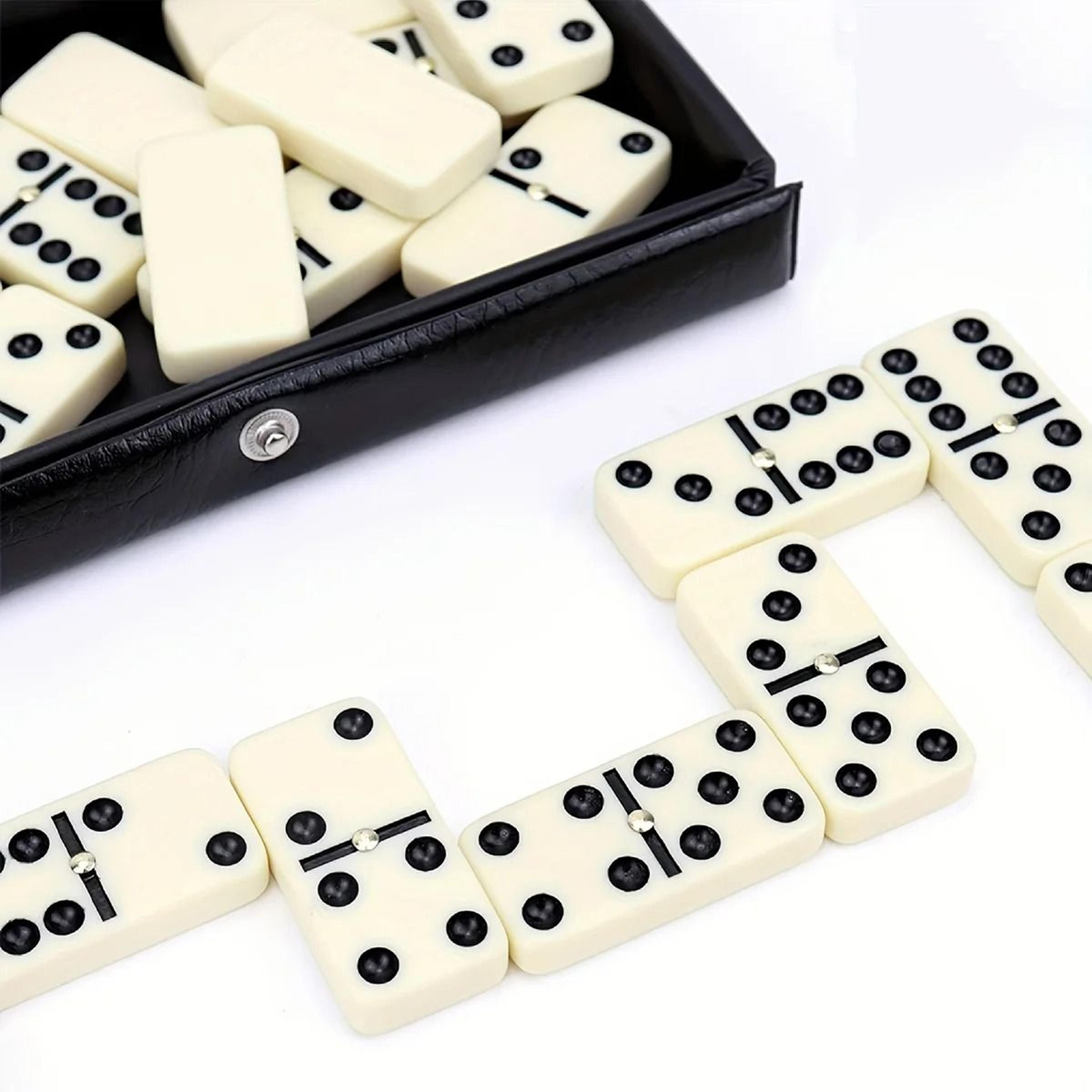 Double Six Dominoes Set Portable Travel Table Game PVC Tile Puzzle Toy 2