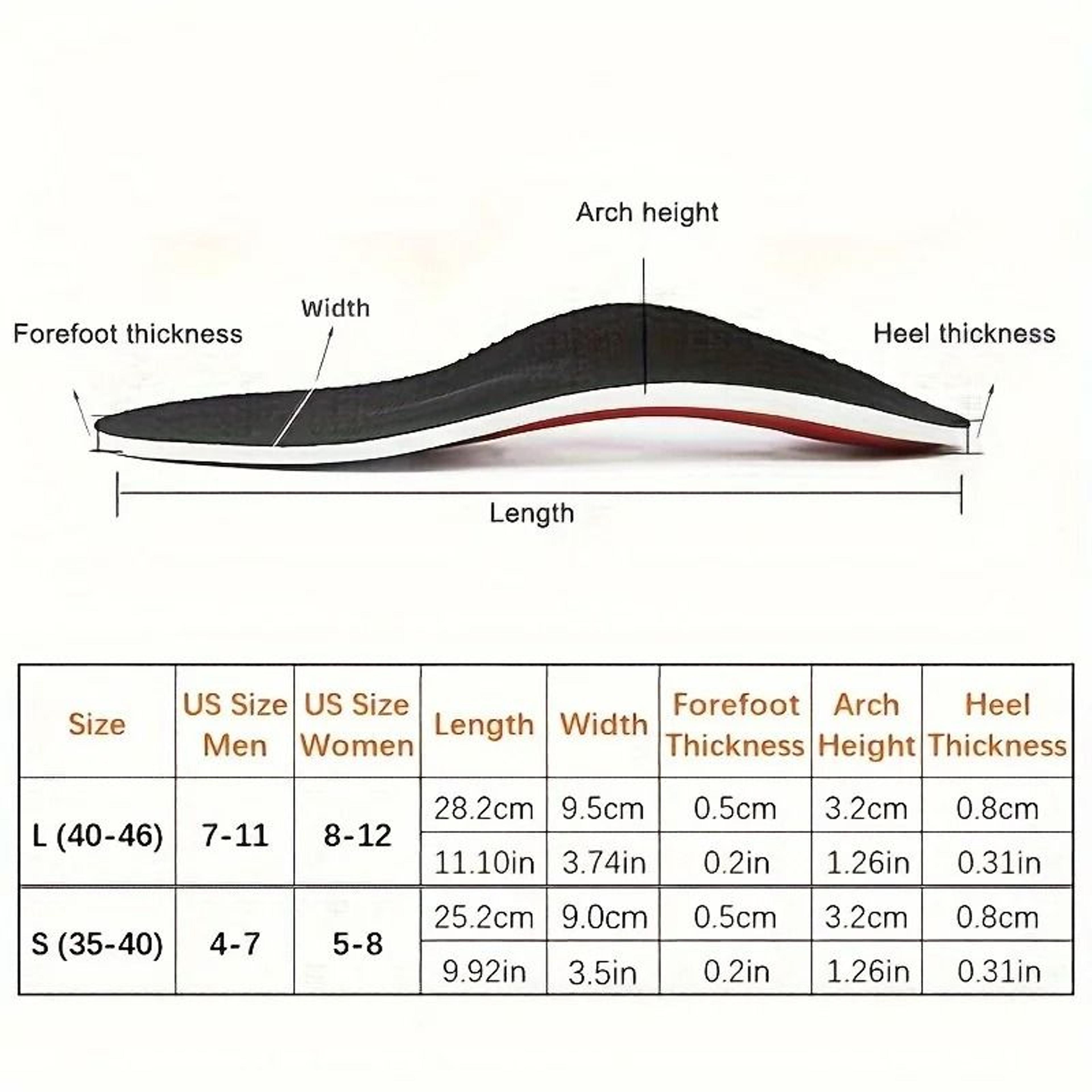 High Elasticity EVA Orthotic Insoles Arch Support Flat Foot Relief Inserts 1