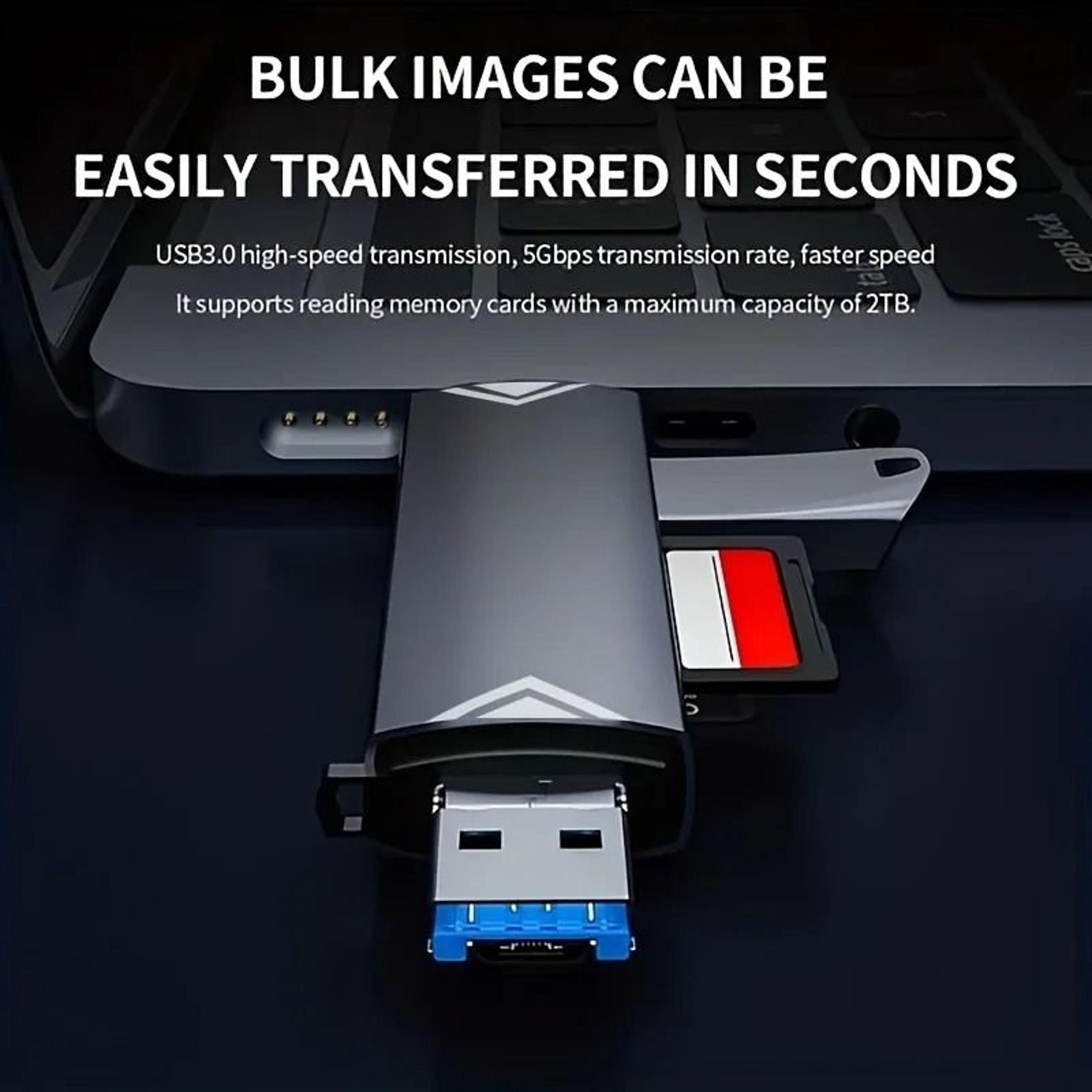 Multifunction USB 30 Memory Card Reader Type C Micro USB OTG Flash Drive Adapter 2