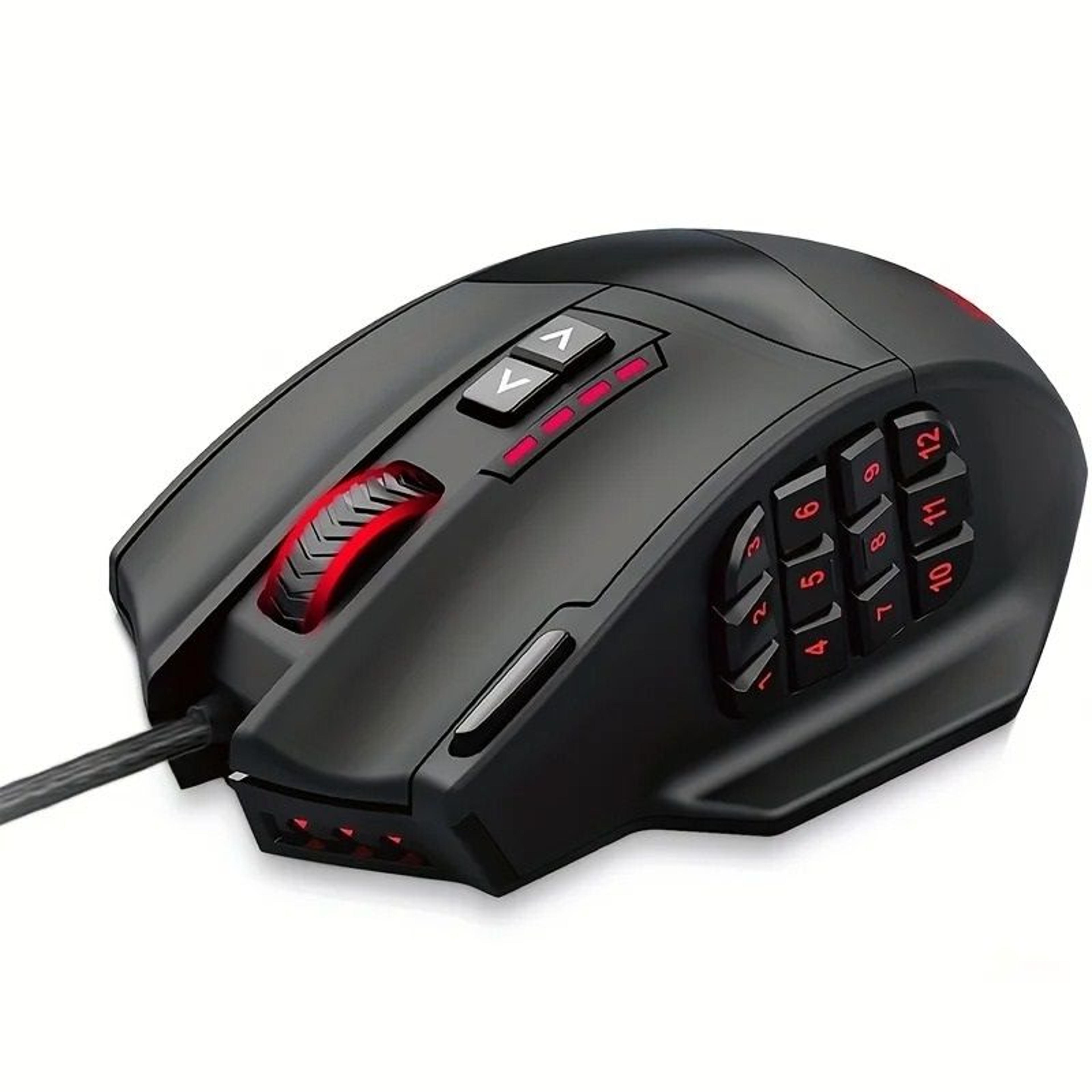 Ergonomic Wired Gaming Mouse With Programmable Side Keys RGB Lighting Setup 0