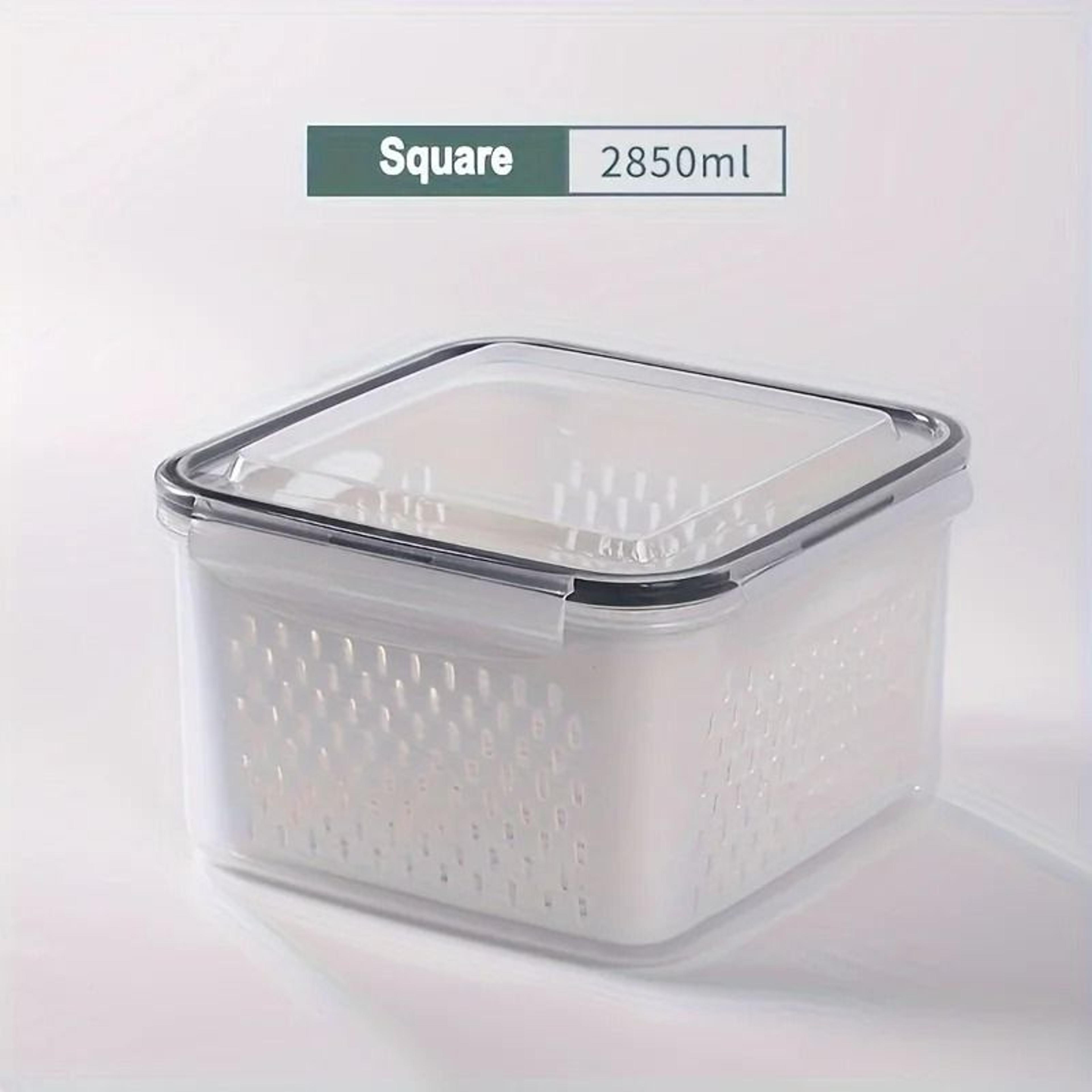 Refrigerator Organizer Sealed Produce Storage Containers With Removable Strainer Basket 9