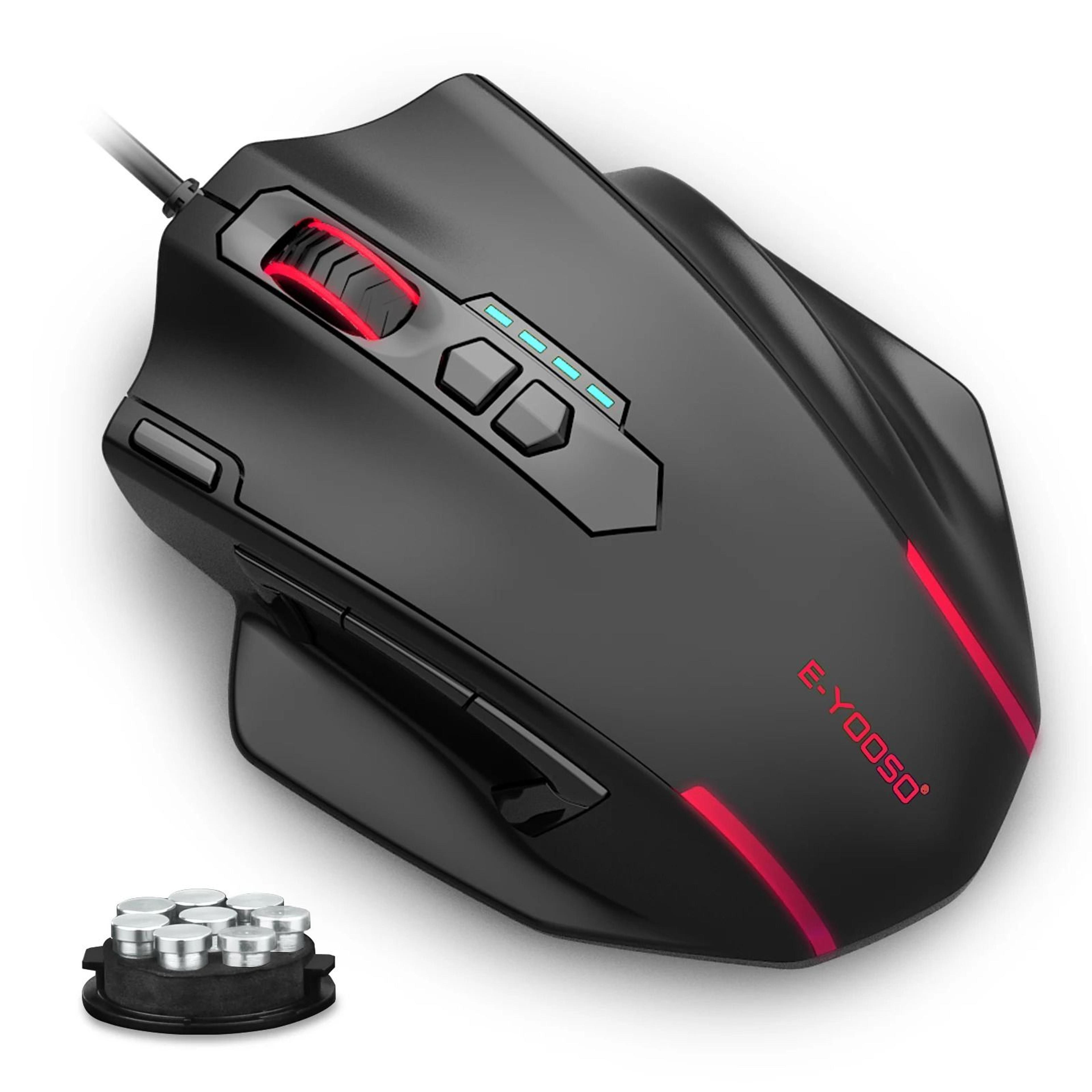 ergonomic usb wired gaming mouse 12400 dpi 11 programmable buttons rgb backlit