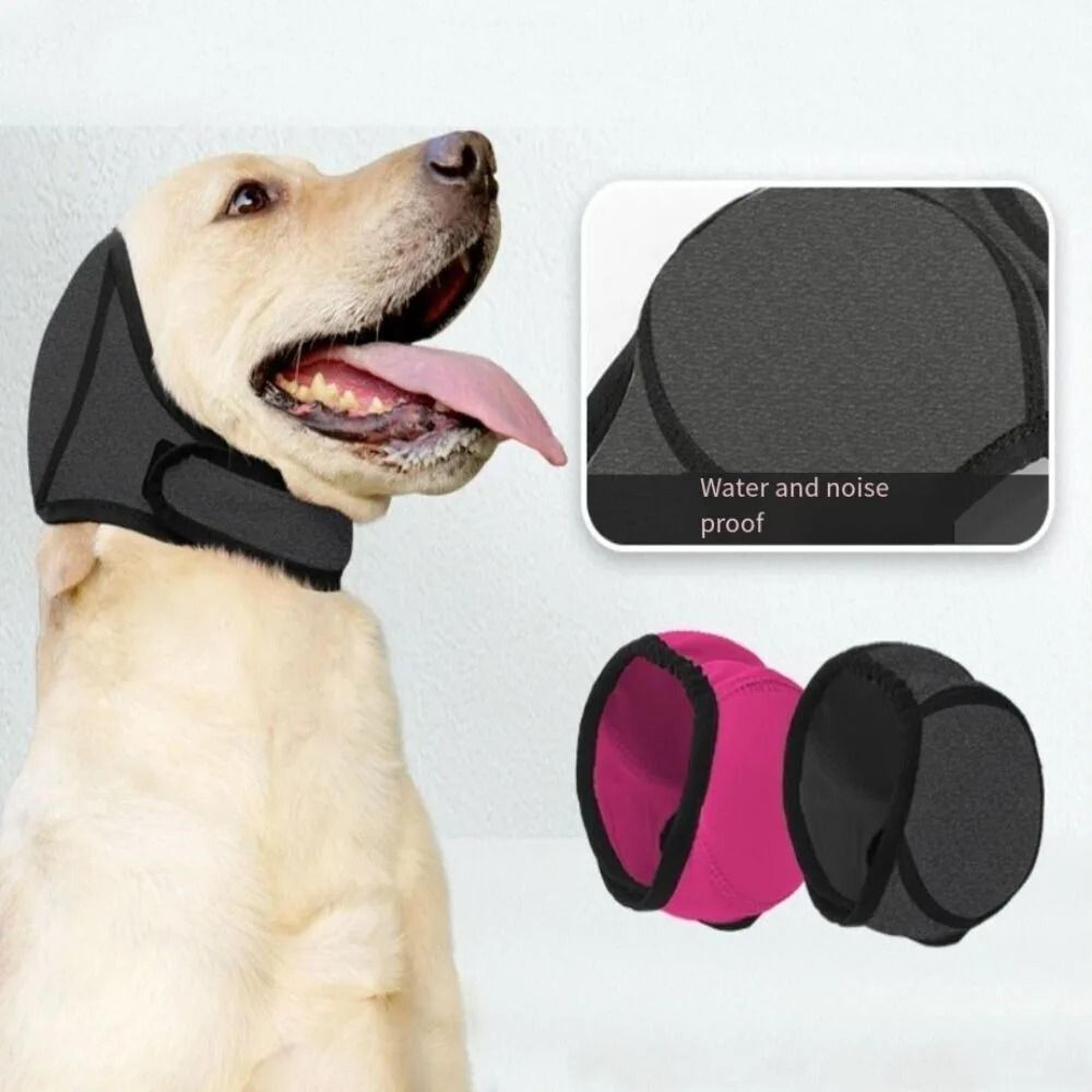 dog noise reduction hearing protection earmuffs waterproof calming soothing headcover