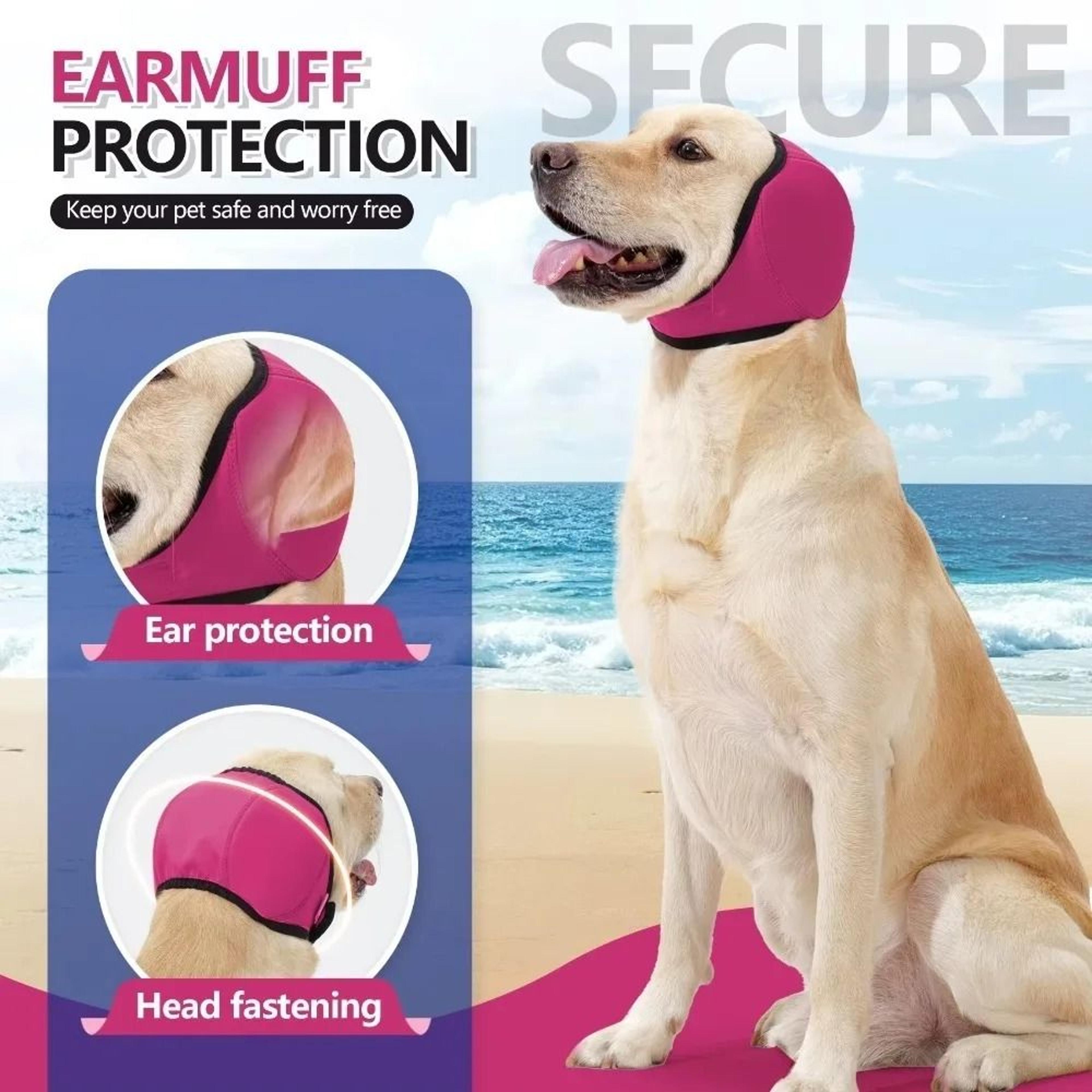 waterproof pet soundproofing headwrap anti anxiety canine hearing protection hood