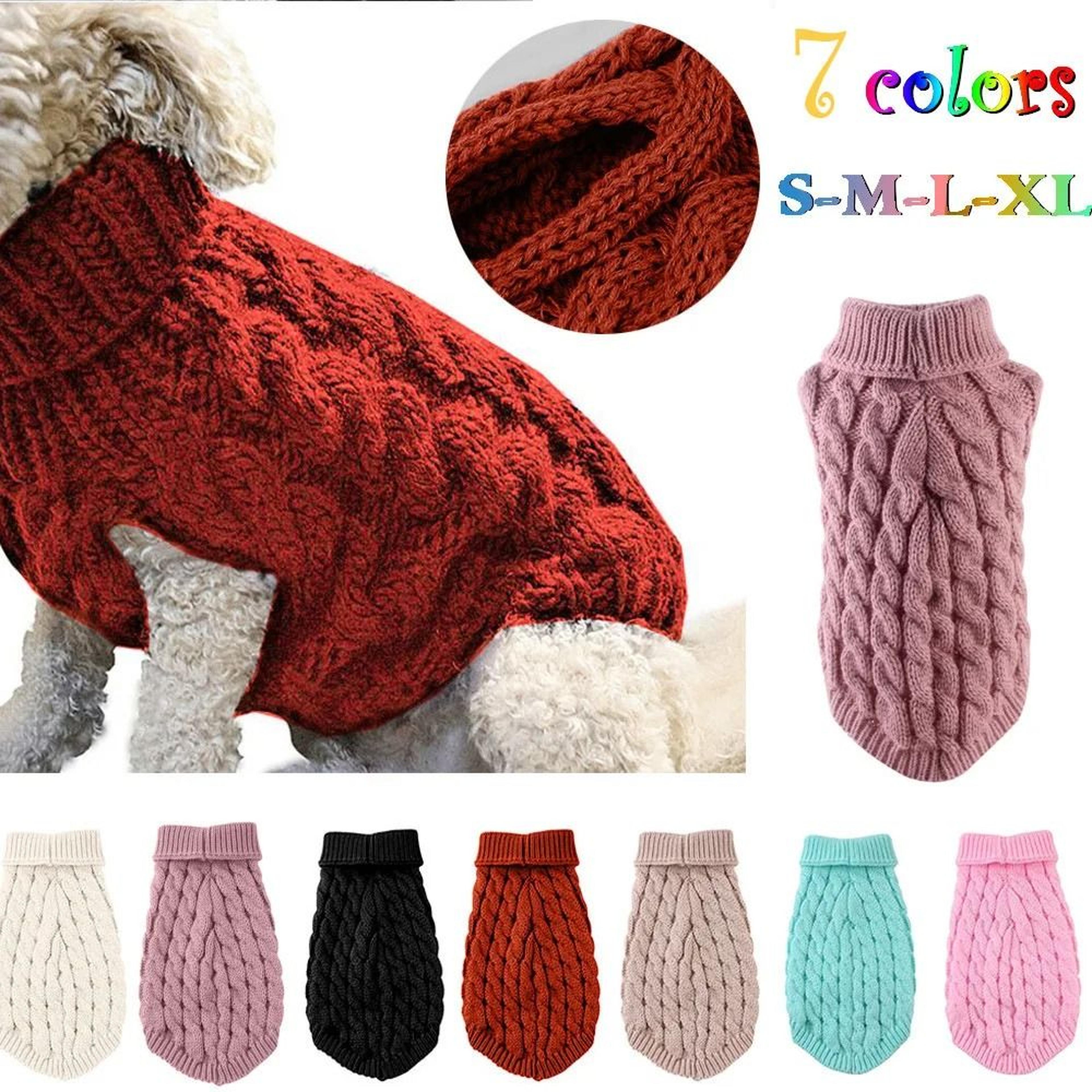 fashion classic cable knit pet sweater warm winter clothes for small dogs cats