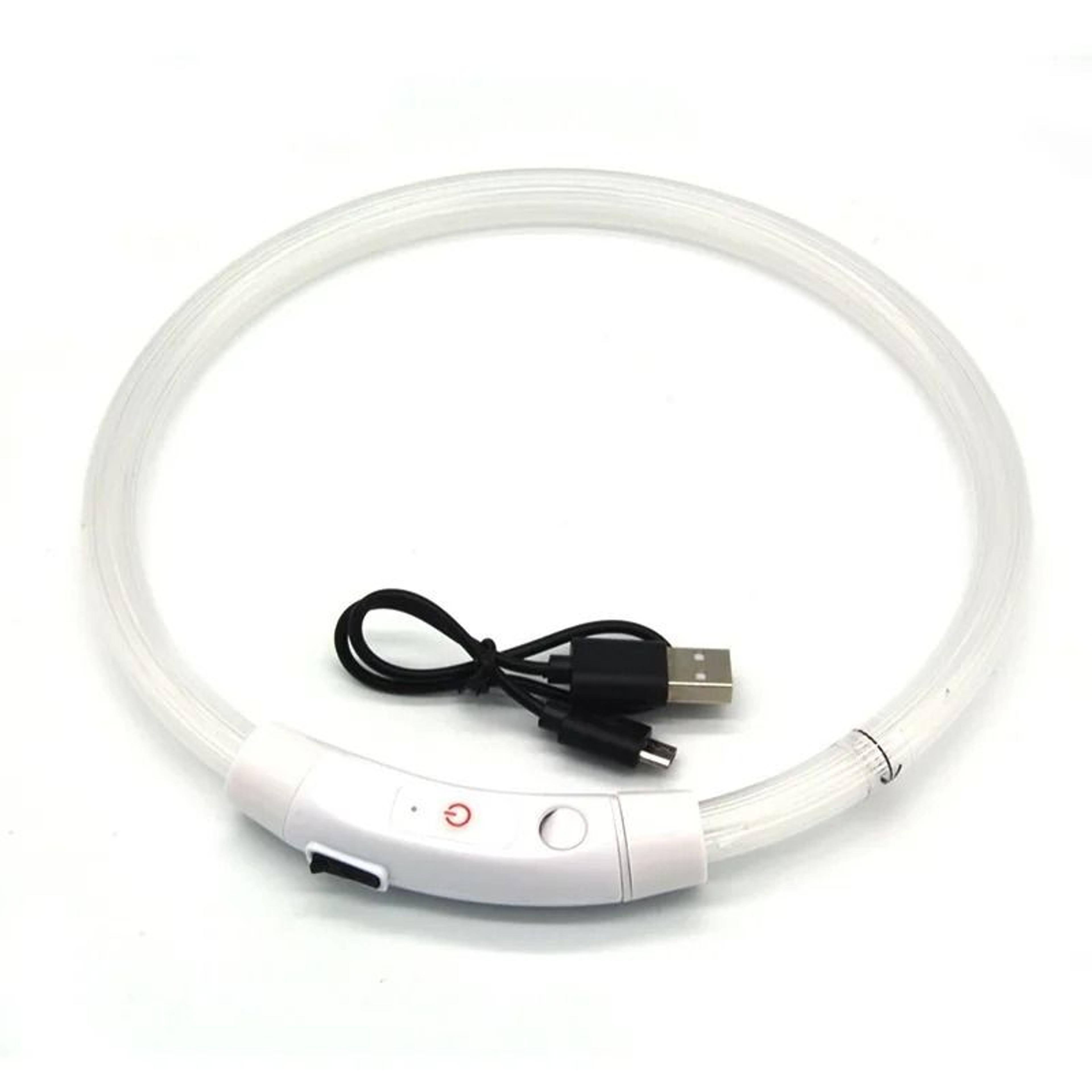 USB Rechargeable LED Luminous Dog Collar 3 Modes Detachable LightUp Safety Collar 6