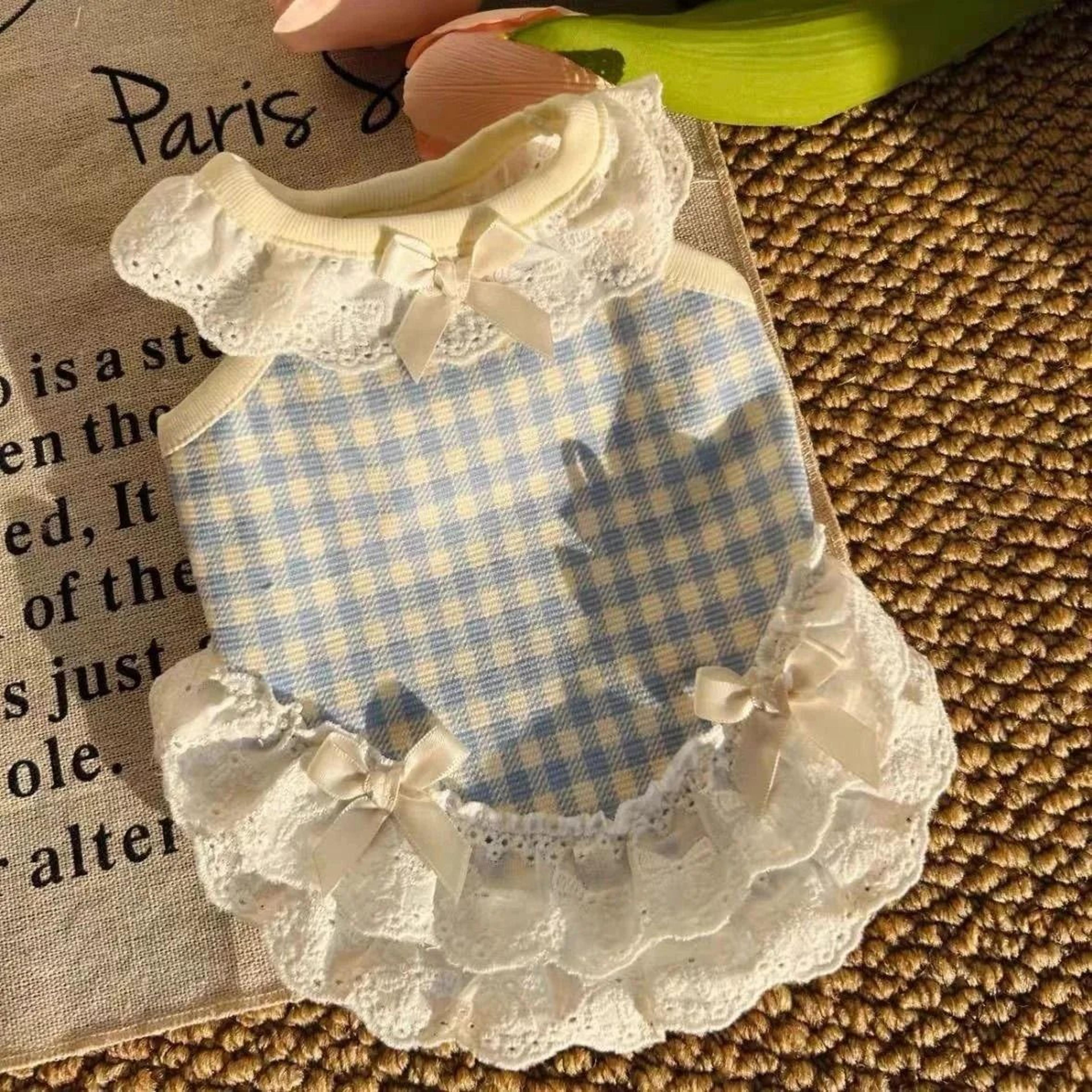 summer pet puppy lace dress fashion sling suspender skirt for small dogs cats