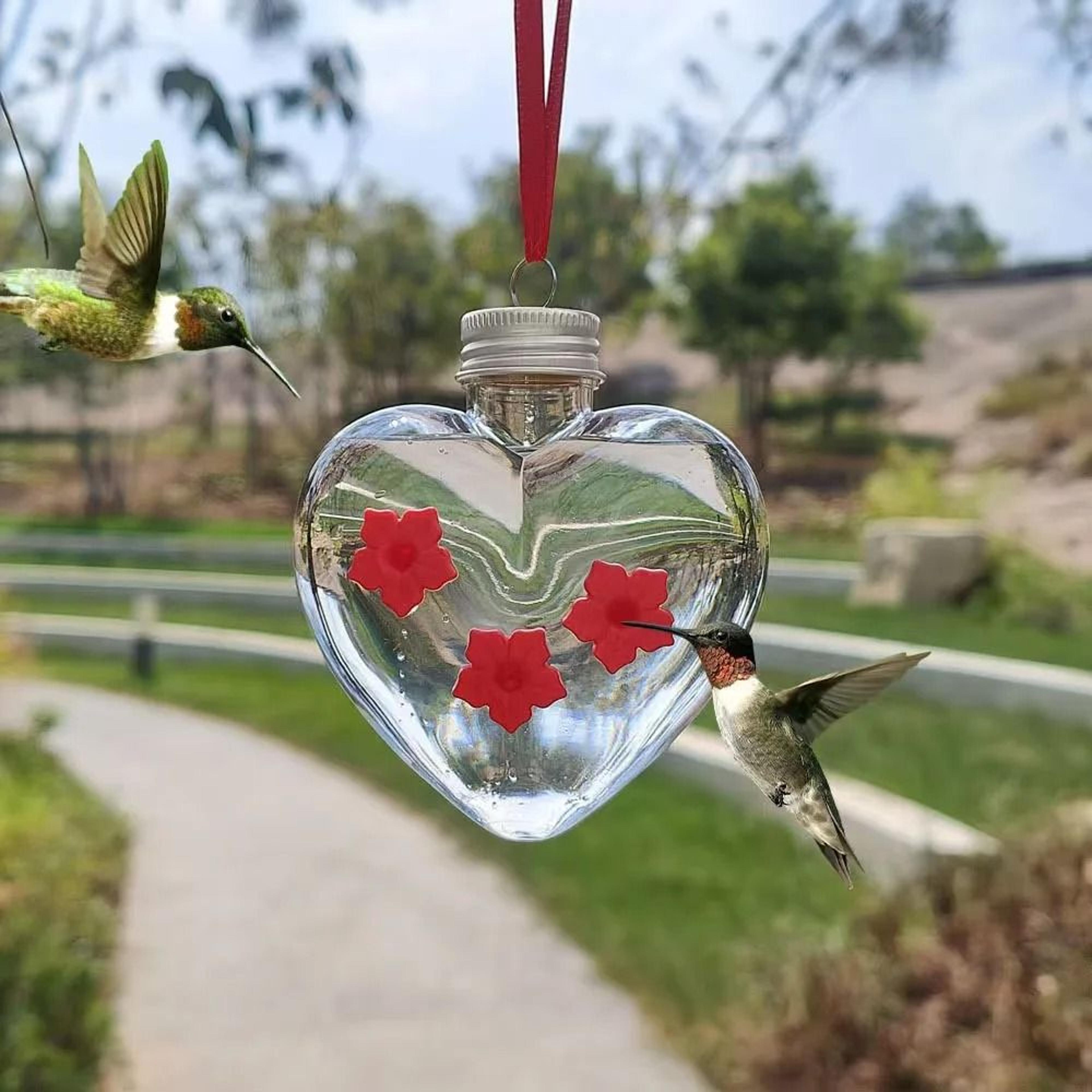 Outdoor Hanging Spherical Bird Water Feeder 3Hole Plastic Hummingbird Drinker 8