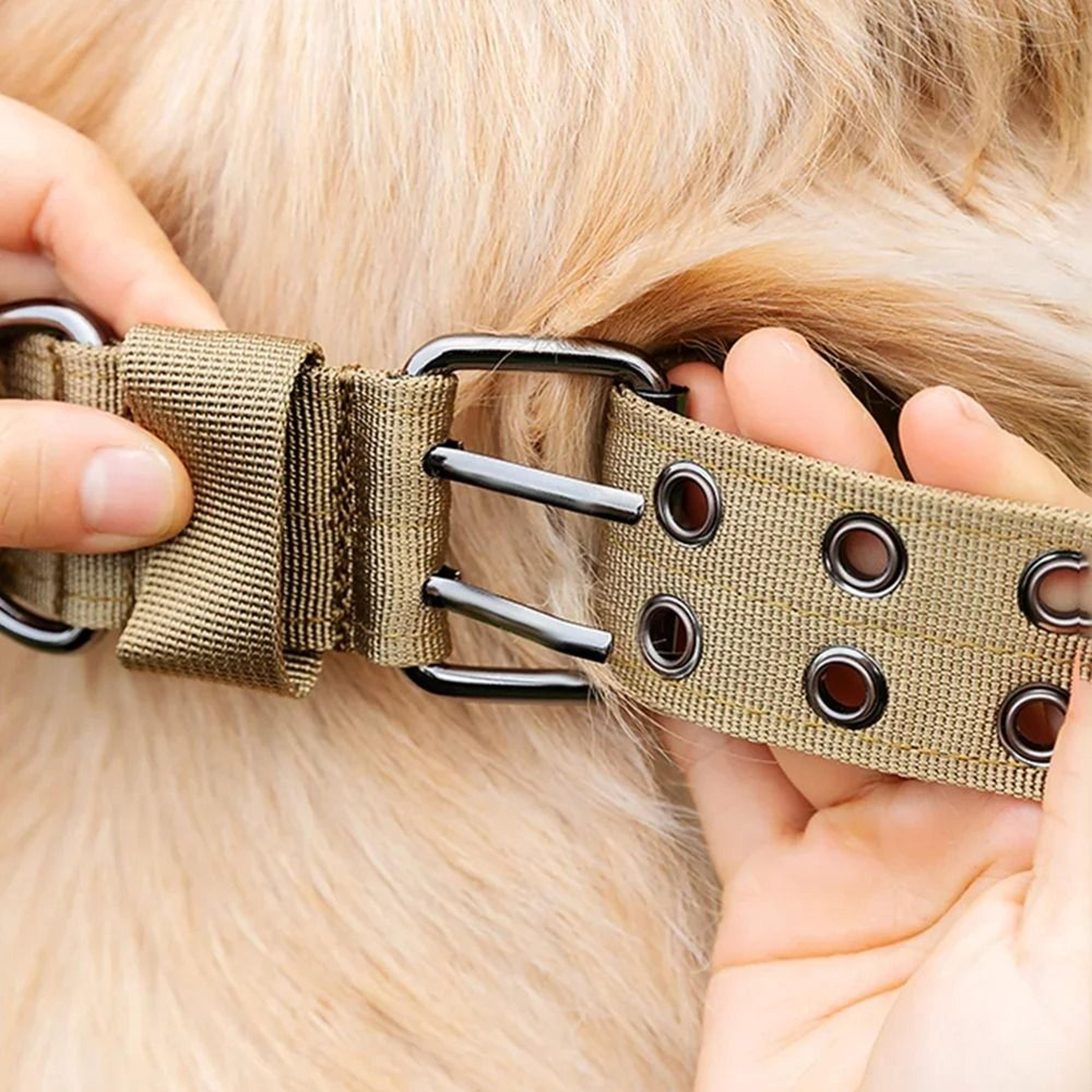 Outdoor Tactical Military Dog Collar HeavyDuty Metal Buckle Adjustable Training Collar 2
