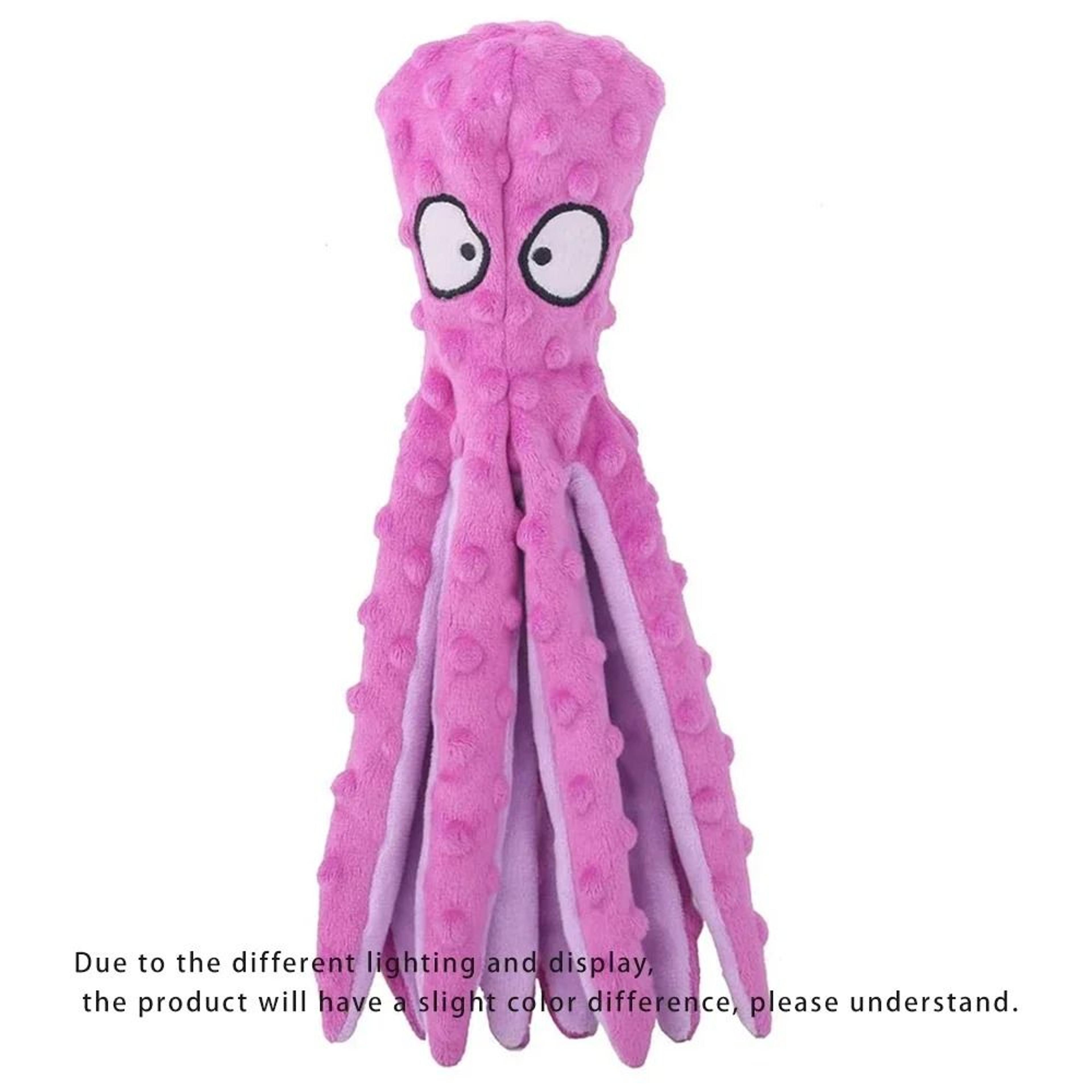 NoStuffing Squeaky Crinkle Octopus Plush Dog Chew Toy For Puppies Small Medium Dogs 5