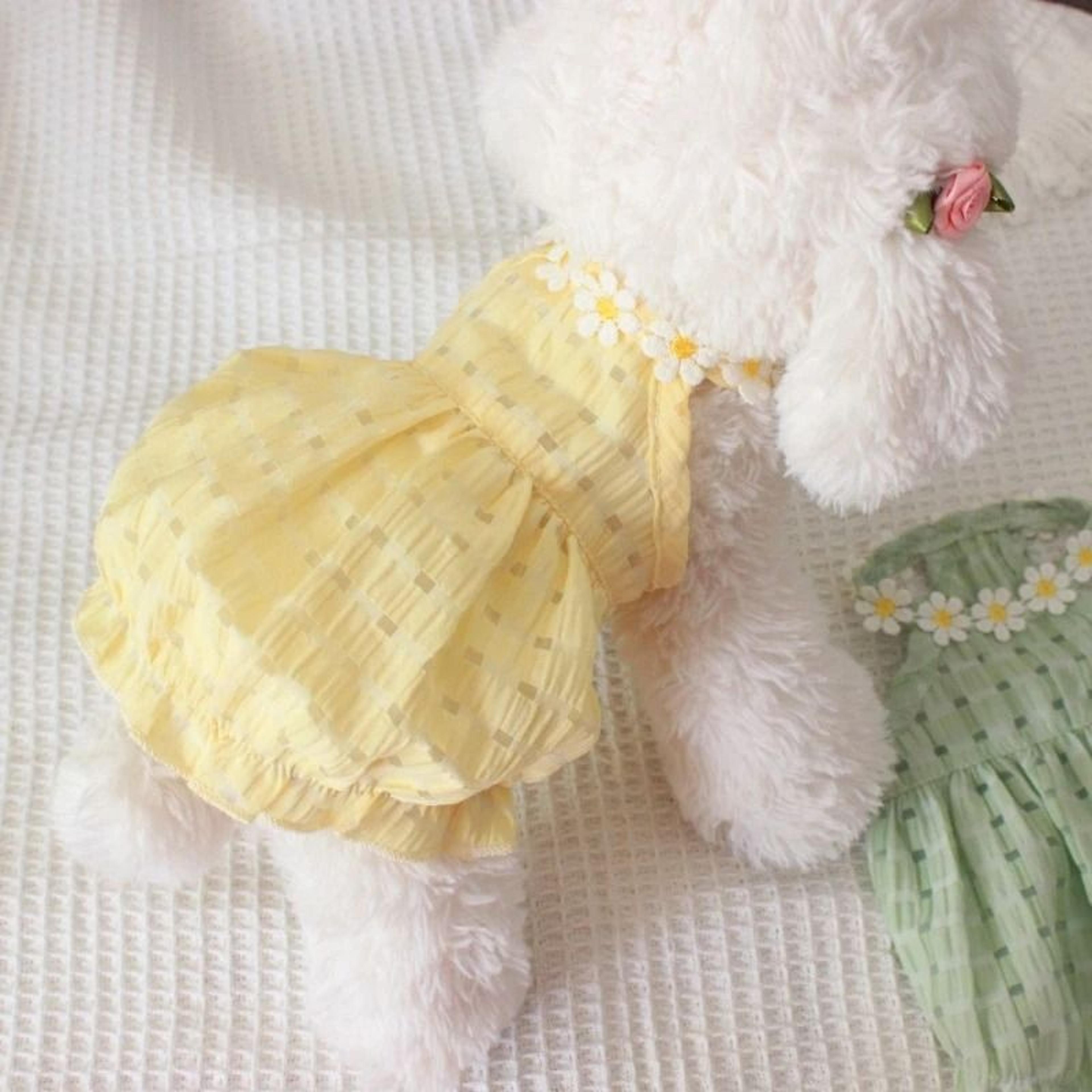 summer floral fancy designer dog dress candy green tutu skirt for cats puppies