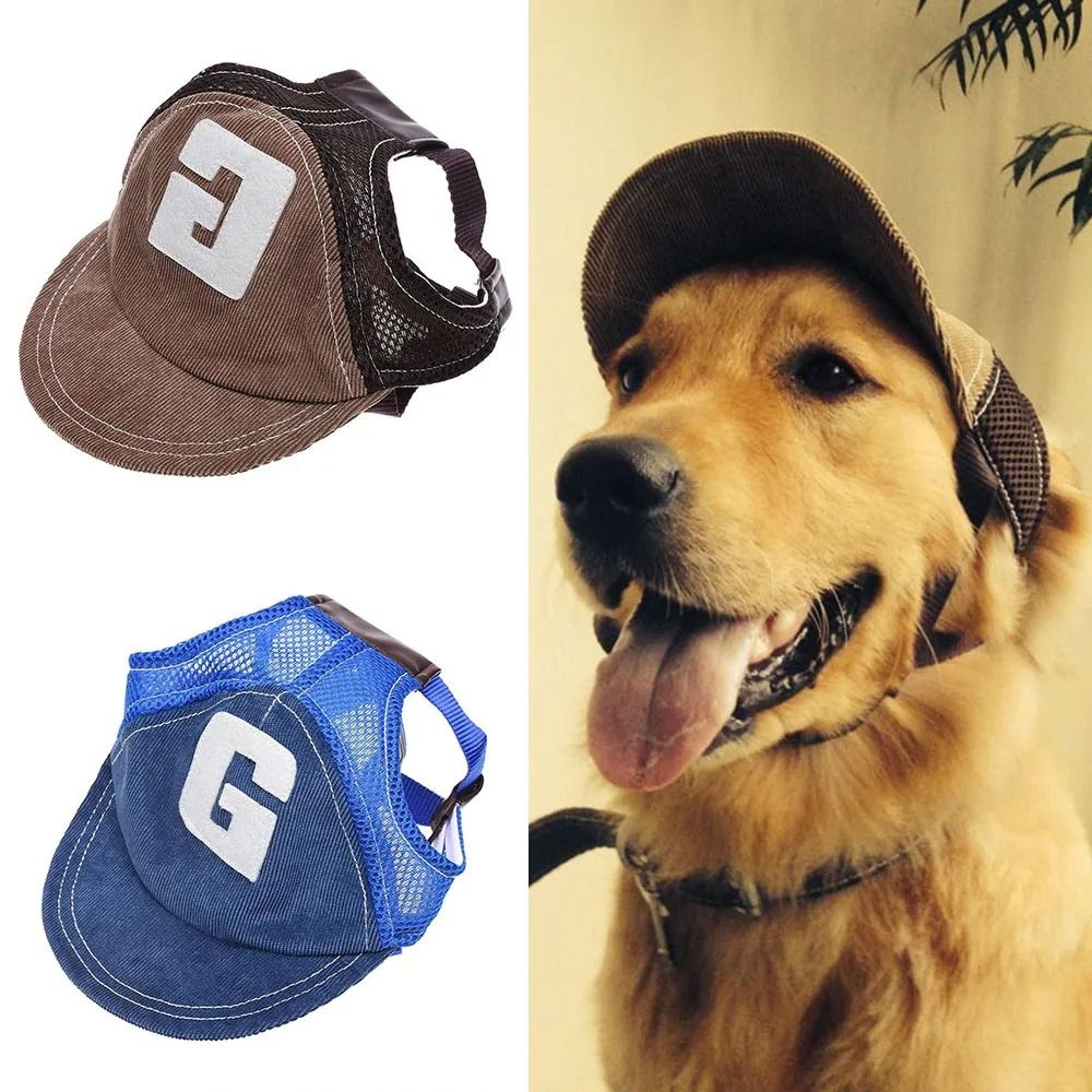 outdoor sports dog baseball cap sunscreen hat with ear holes for small medium large dogs
