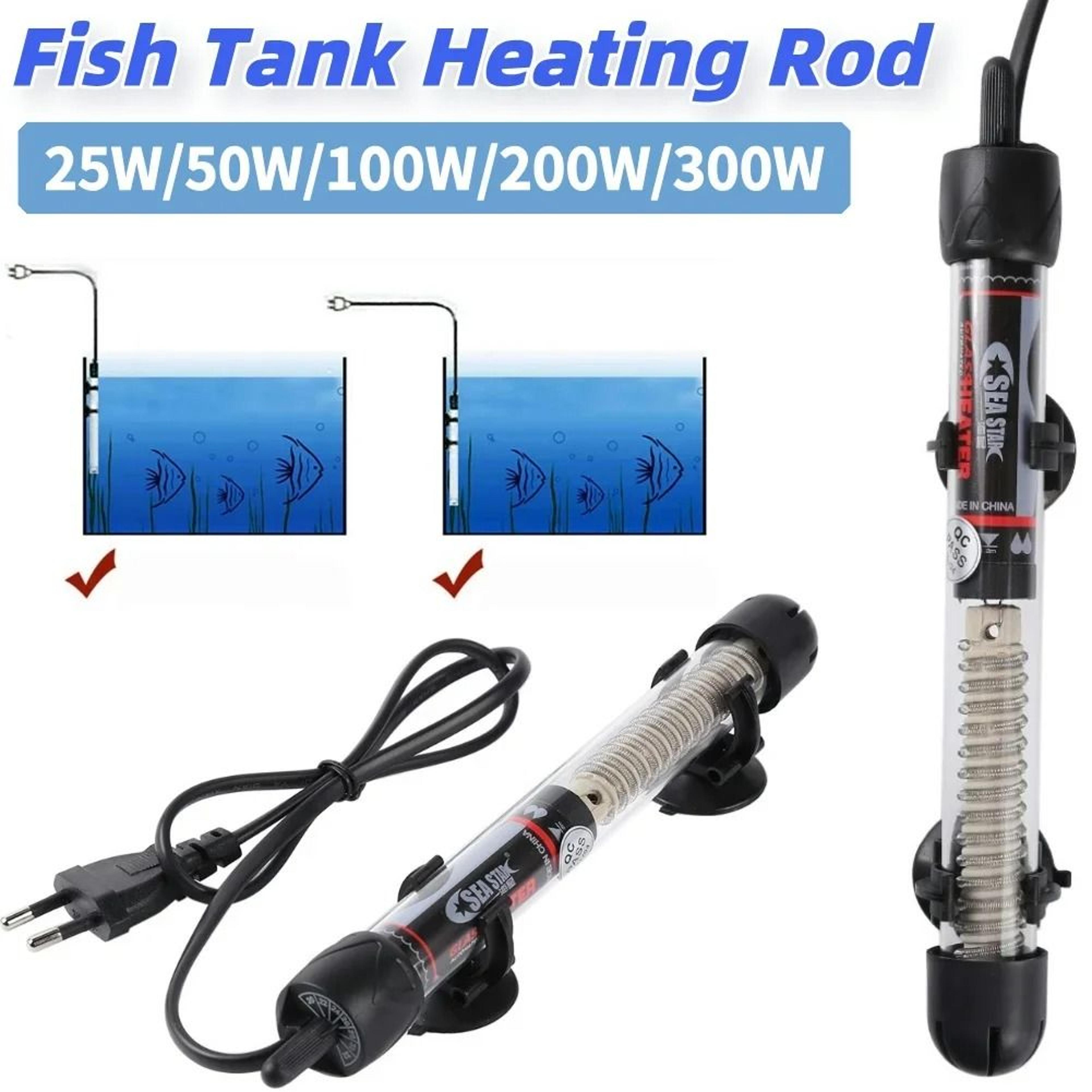 25w-300w aquarium heating rod adjustable sensitive automatic thermostat heater for fish tanks