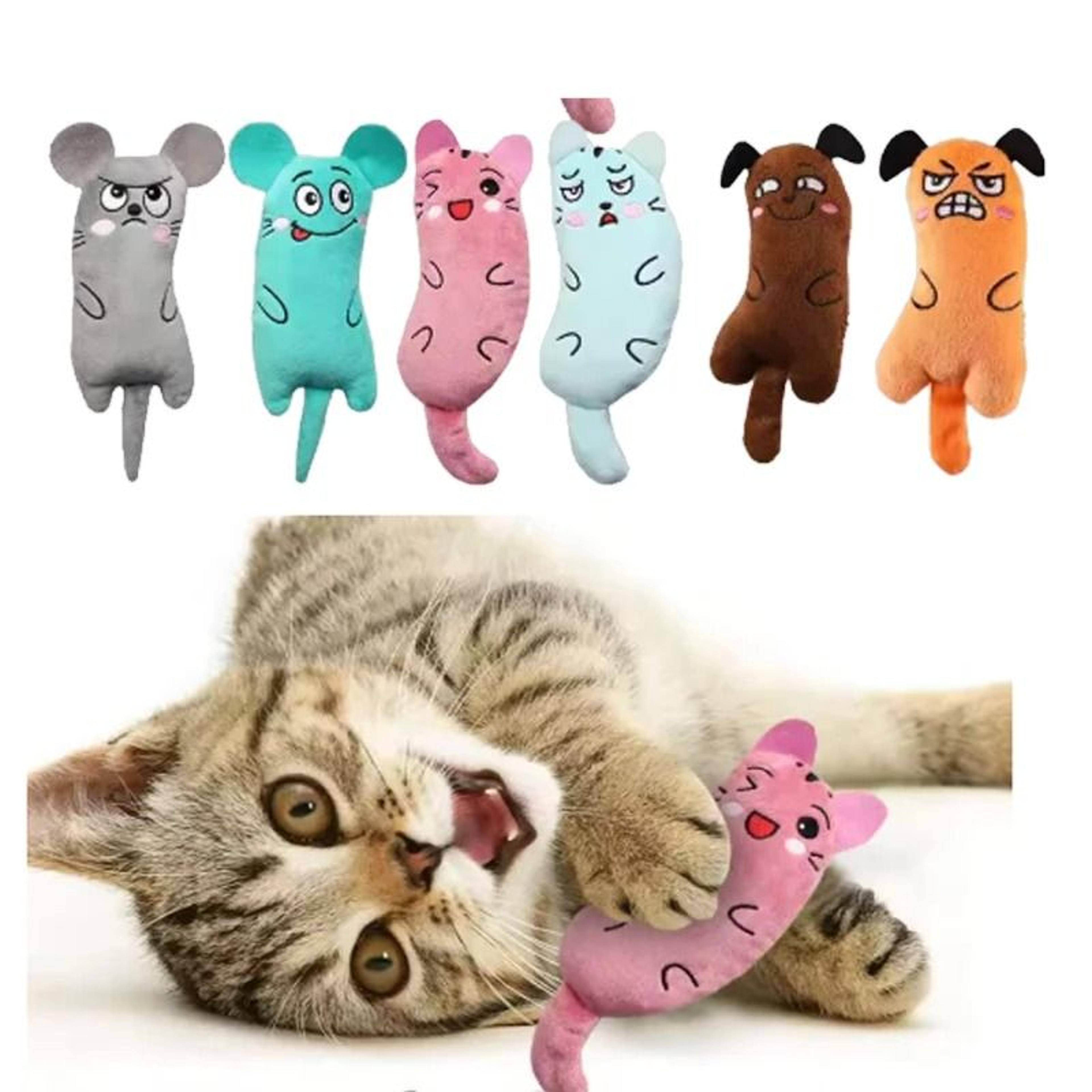 cute plush catnip cat toy mini teeth grinding interactive kitten chew toy