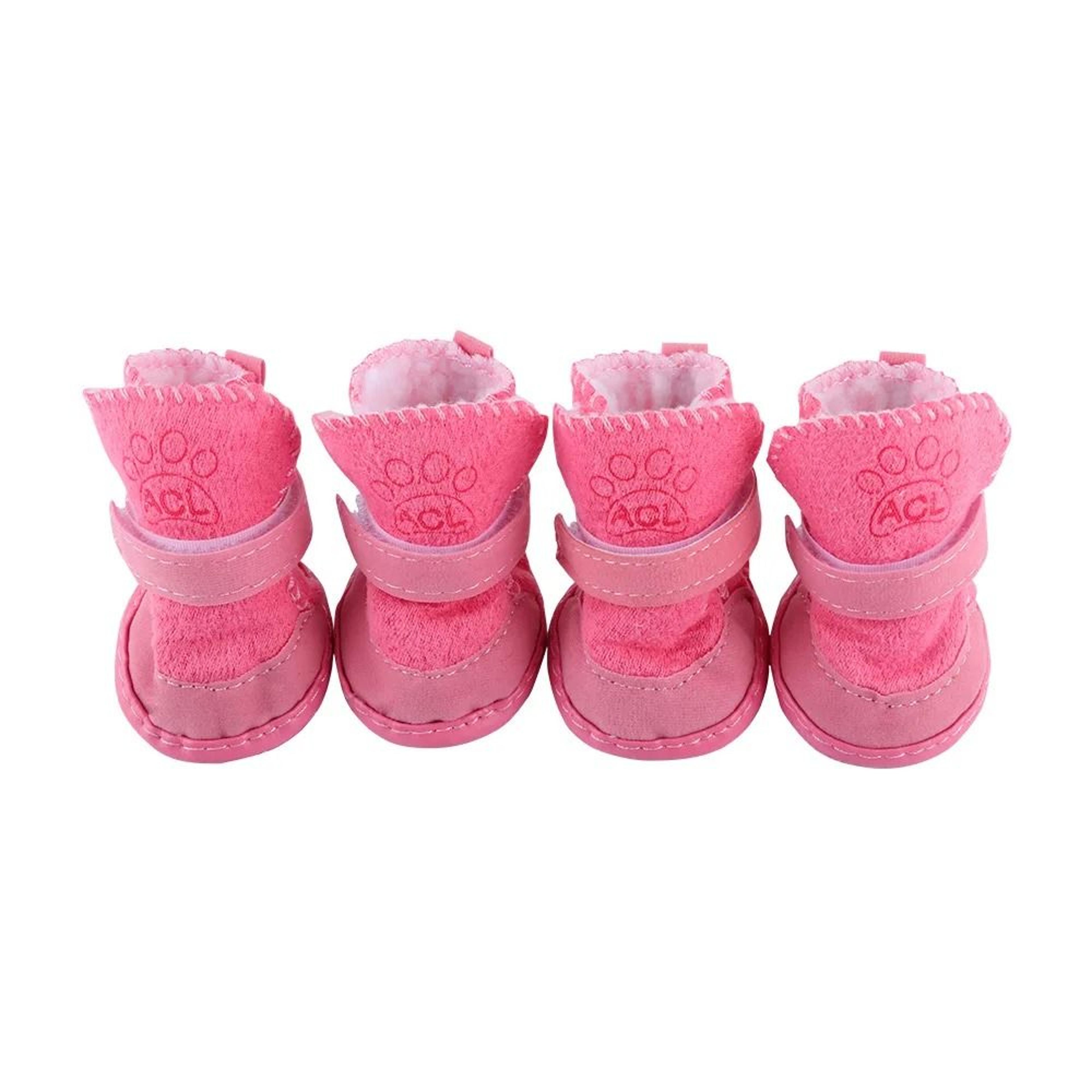 4Piece Set Warm Pet Dog Boots AntiSlip Outdoor Sneakers Foot Protector For Small Medium Dogs 6