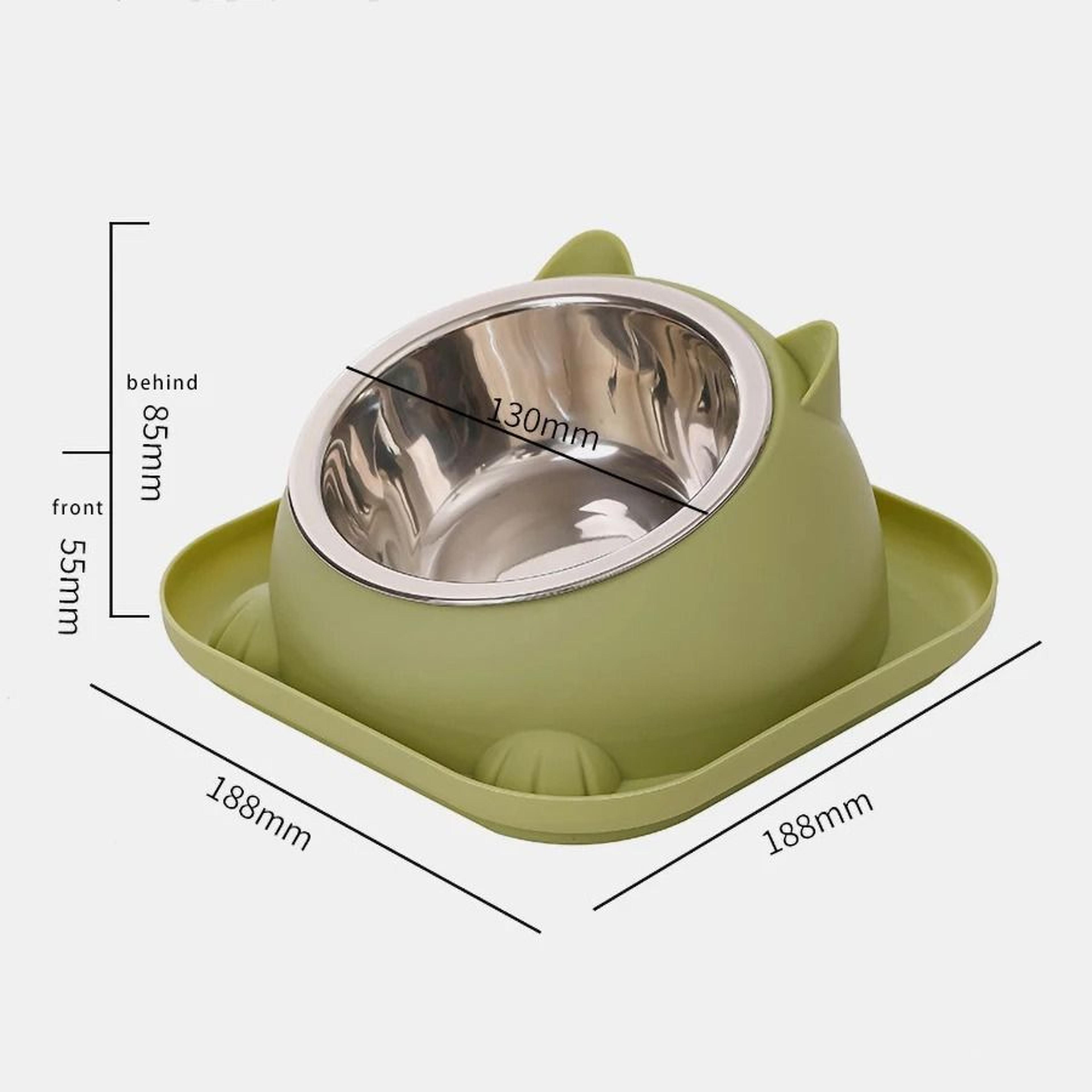 Stainless Steel AntiTipping Pet Bowl Fun Shaped AntiAnt Water Moat Base For Cats  Dogs 5
