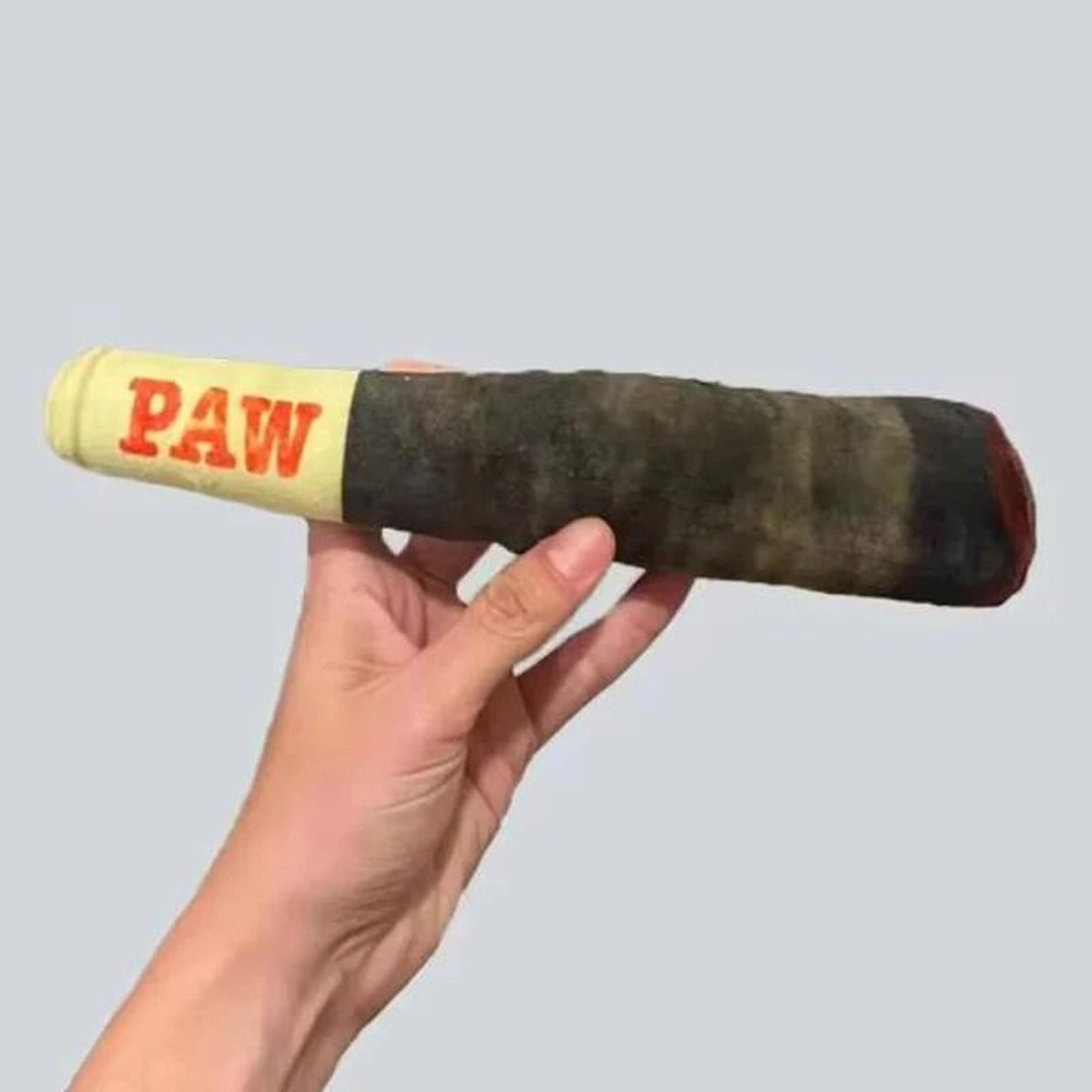 Funny Cigar Design Interactive Plush Squeaky Dog Toy Creative Teeth Grinding Chew Toy For Small Med 2
