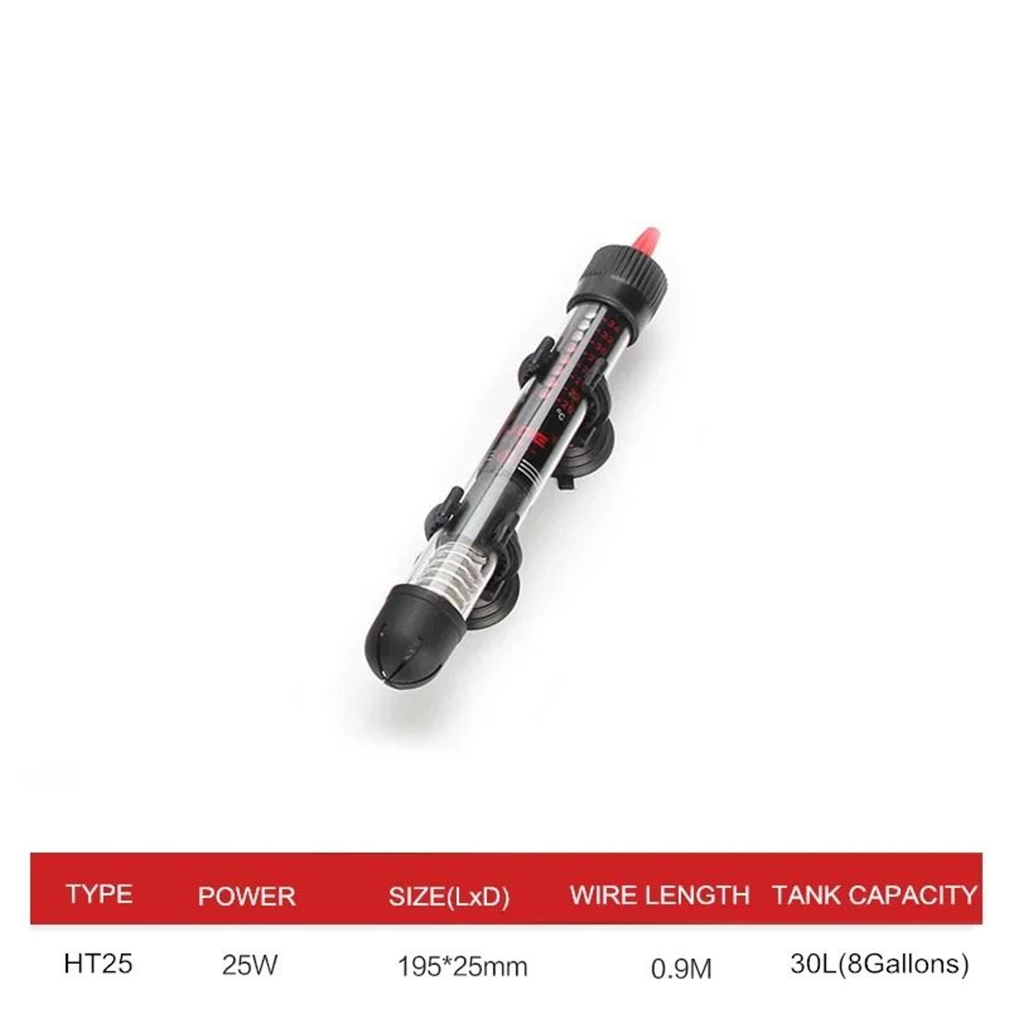 Adjustable Temperature Thermostat Submersible Aquarium Heater Rod 8