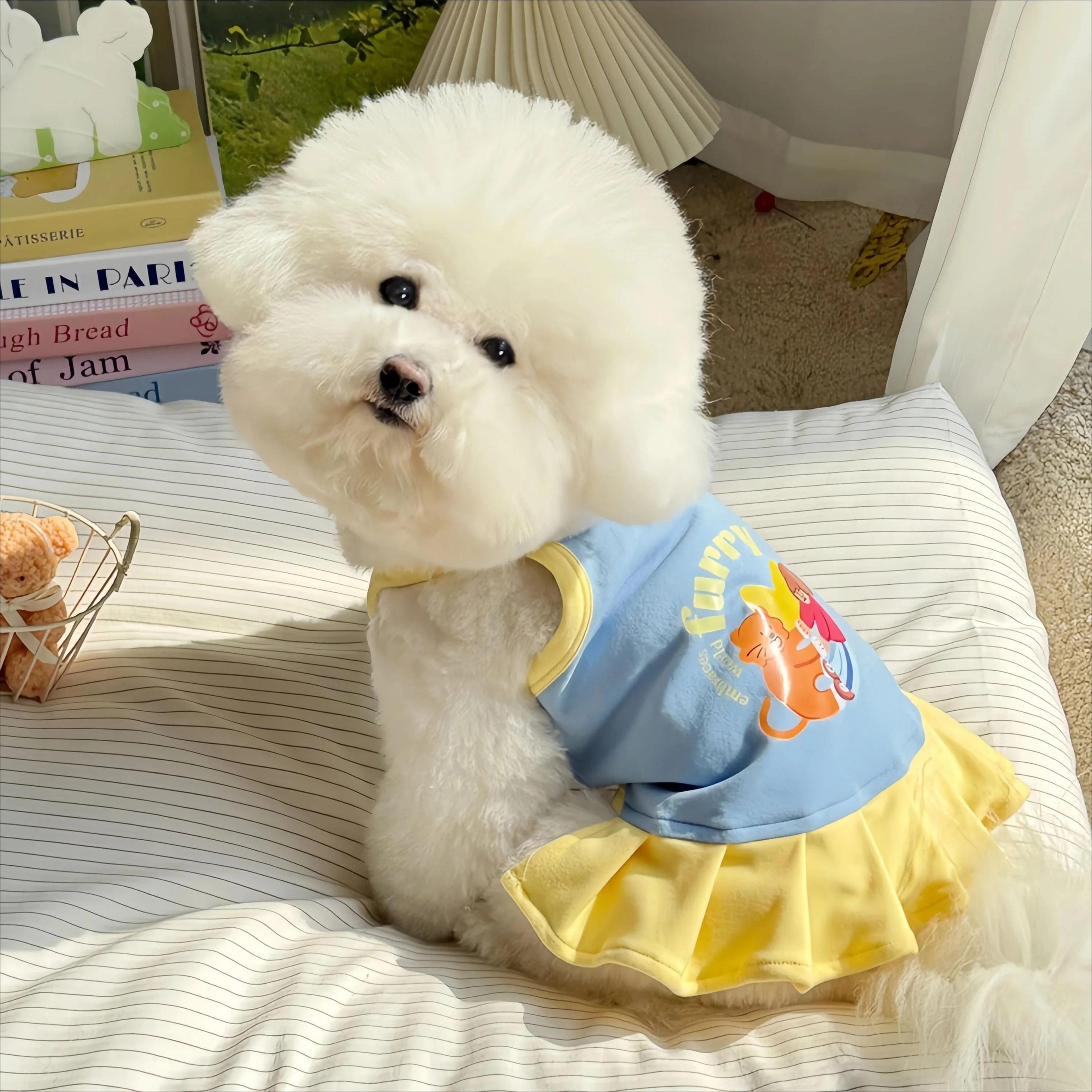 Summer Pet Dog Cooling Slip Dress Vest Breathable Princess Skirt Apparel For Small Dogs Cats 4
