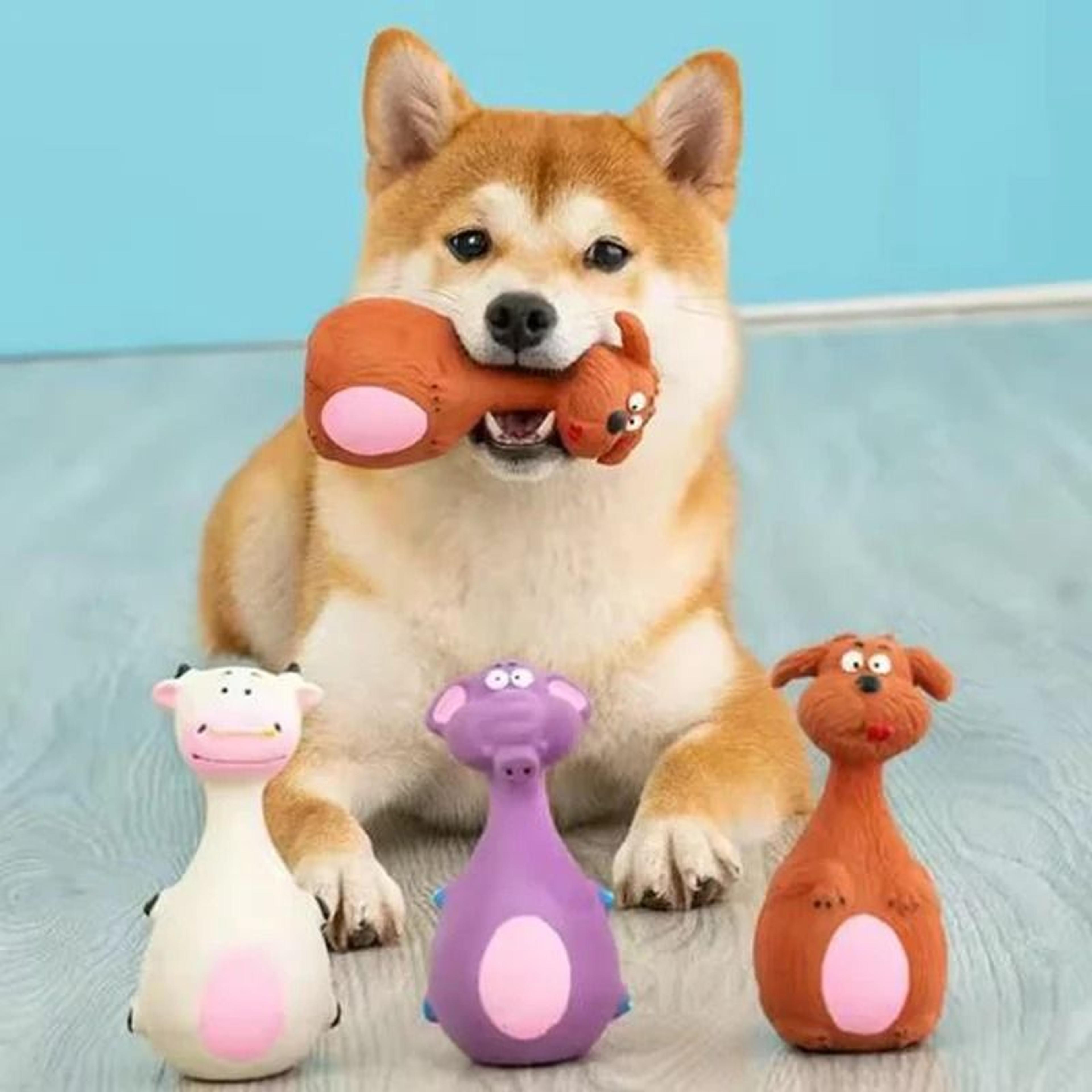 4Style Audible Rubber Sound Toys Interactive Throwing Chew Toys For Small Medium Cats  Dogs 1