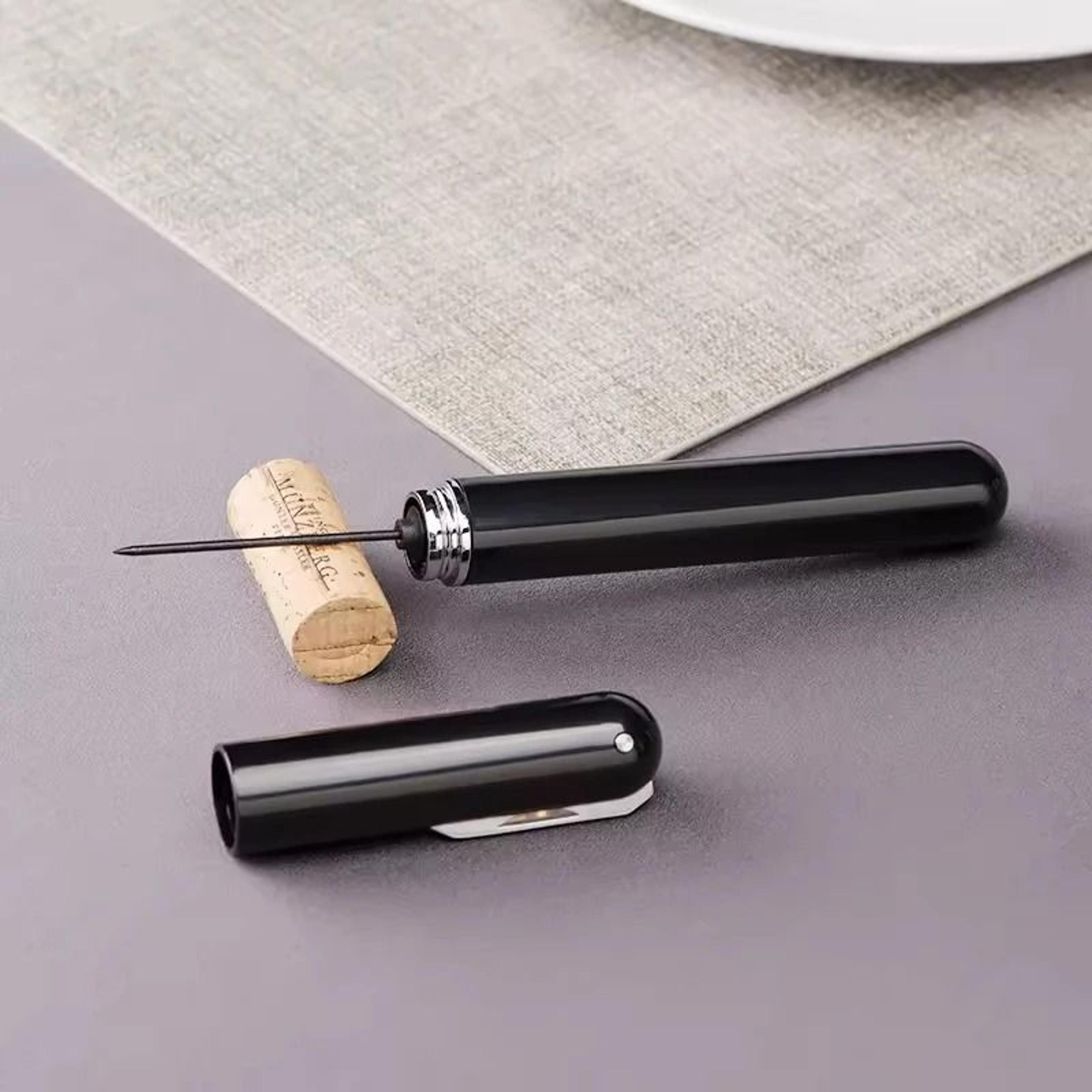 Portable Handheld 2in1 Air Pressure Wine Opener Pump With Foil Cutter Cork Remover 3