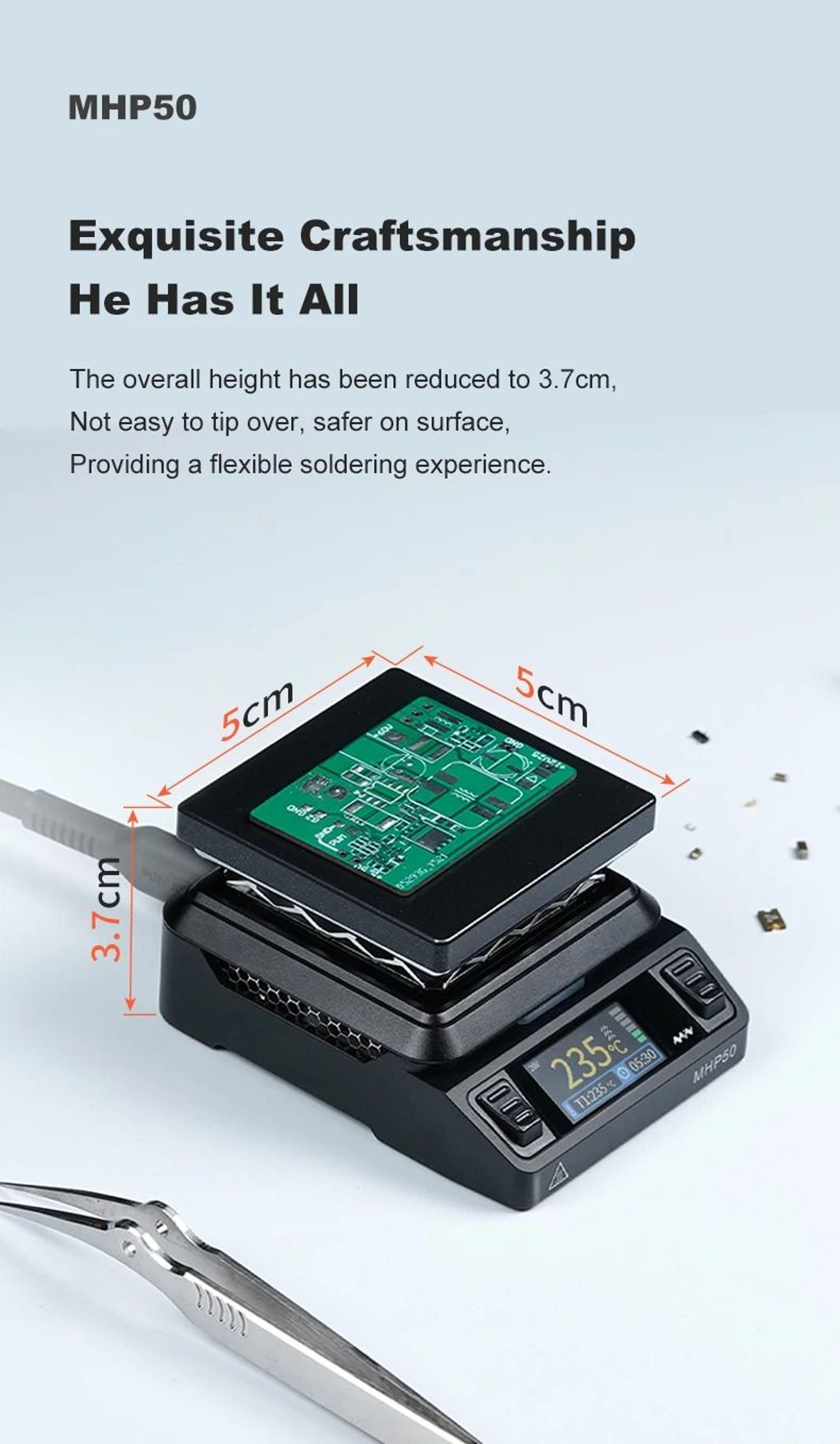 Desktop Electric Preheating Station Constant Temperature Mini Hot Plate For SMD PCB Soldering 2