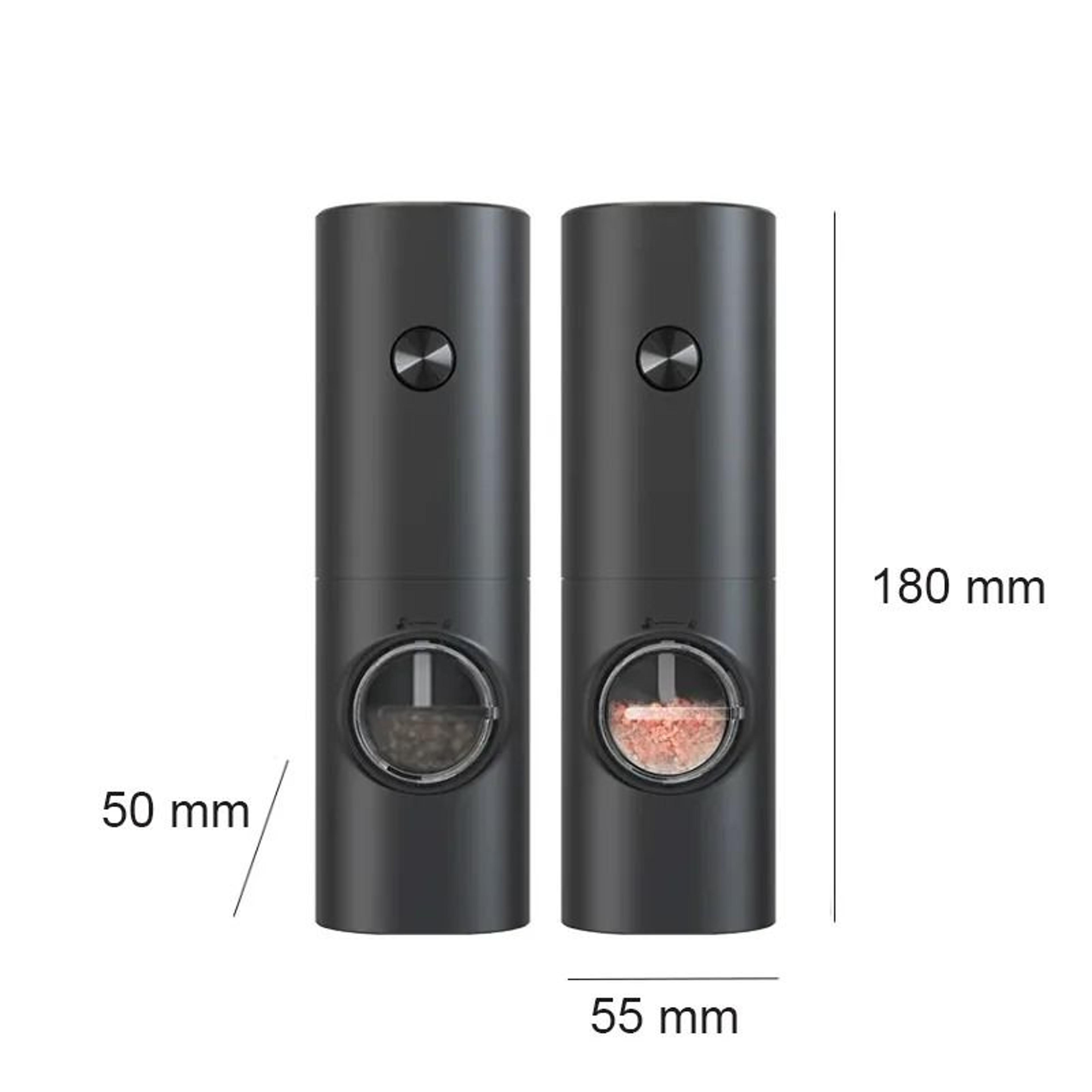 Automatic Electric Pepper Mill Adjustable Salt And Spice Grinder Set With LED Light 5
