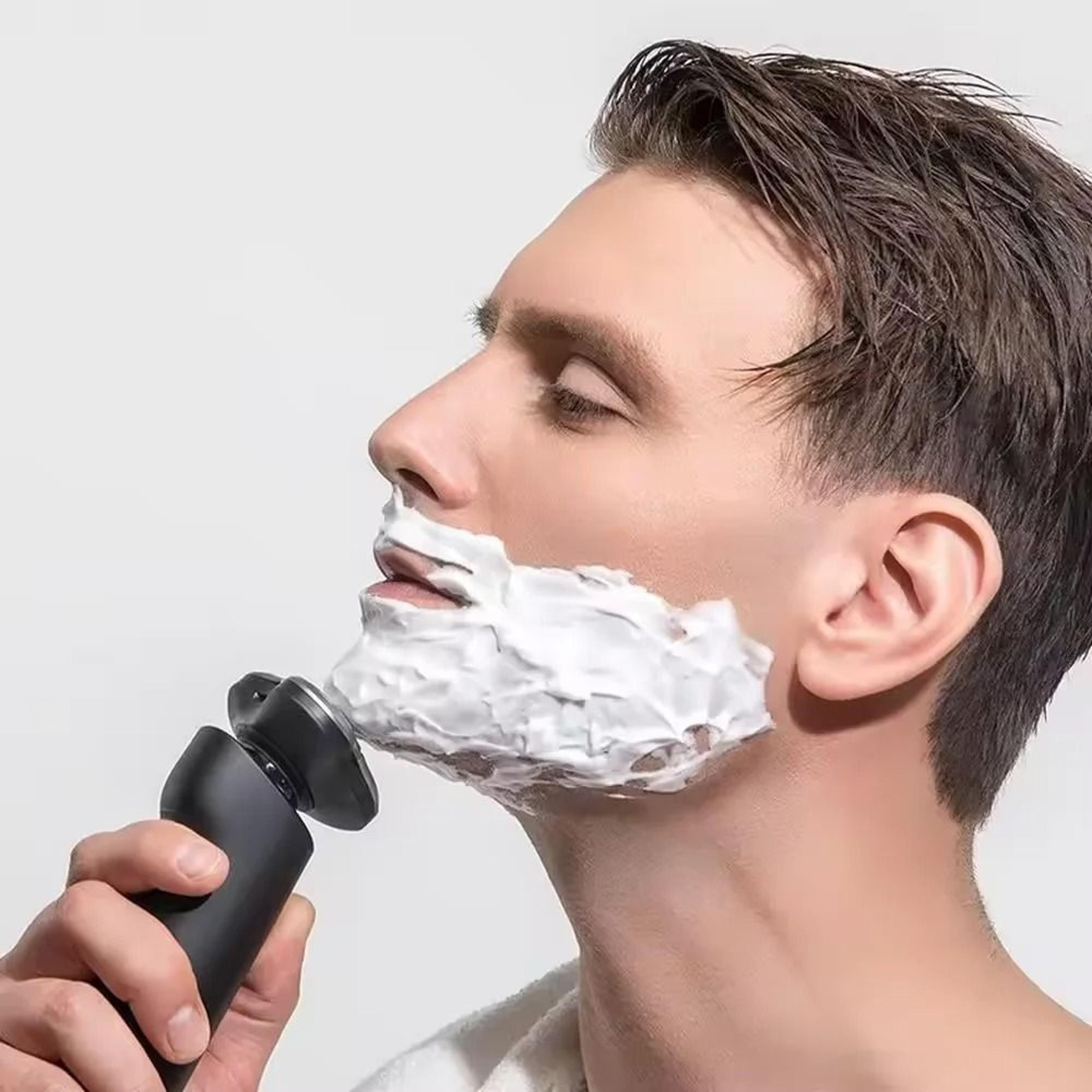electric shaver for men triple blade rotary razor wet/dry rechargeable beard trimmer