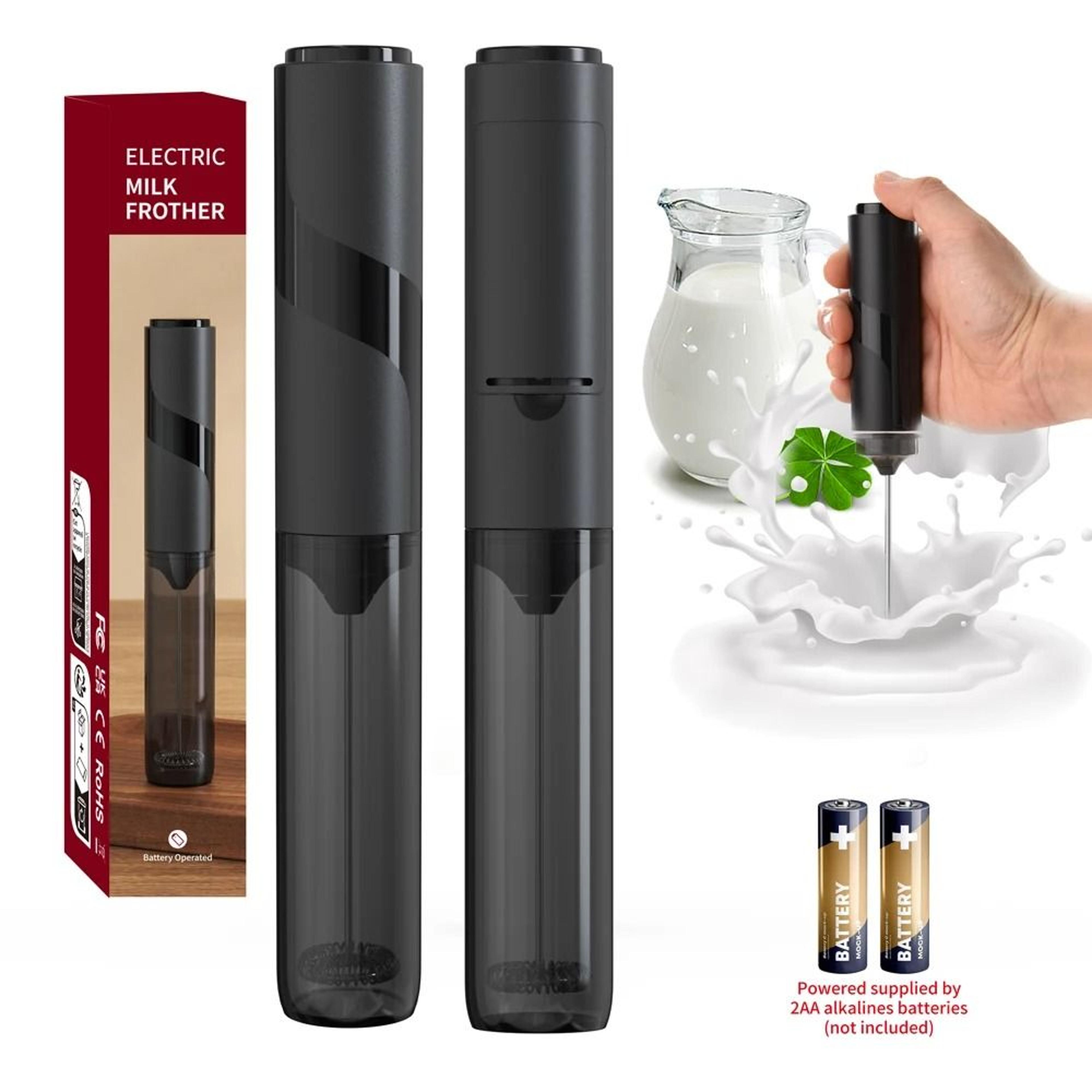 cordless electric milk frother & handheld coffee foam maker drink mixer