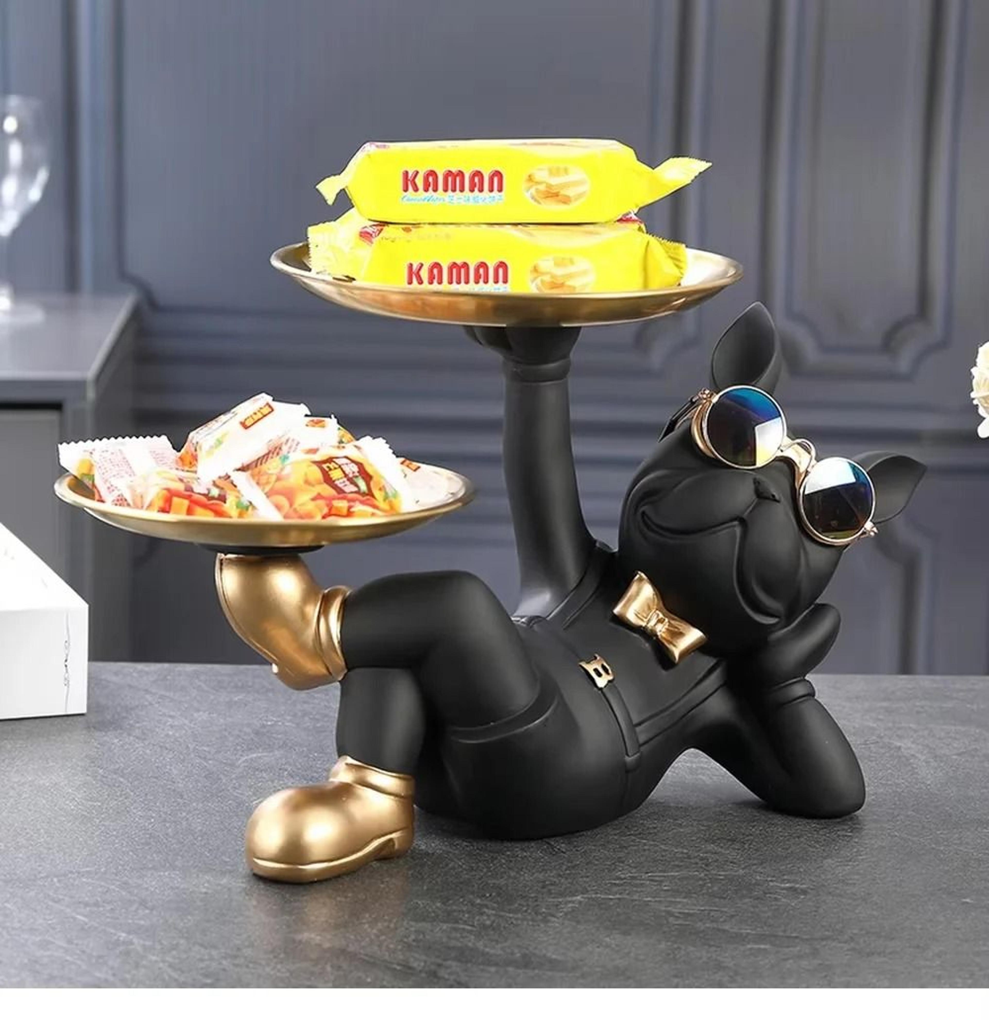 decorative cartoon figurine key storage tray & tabletop snack organizer