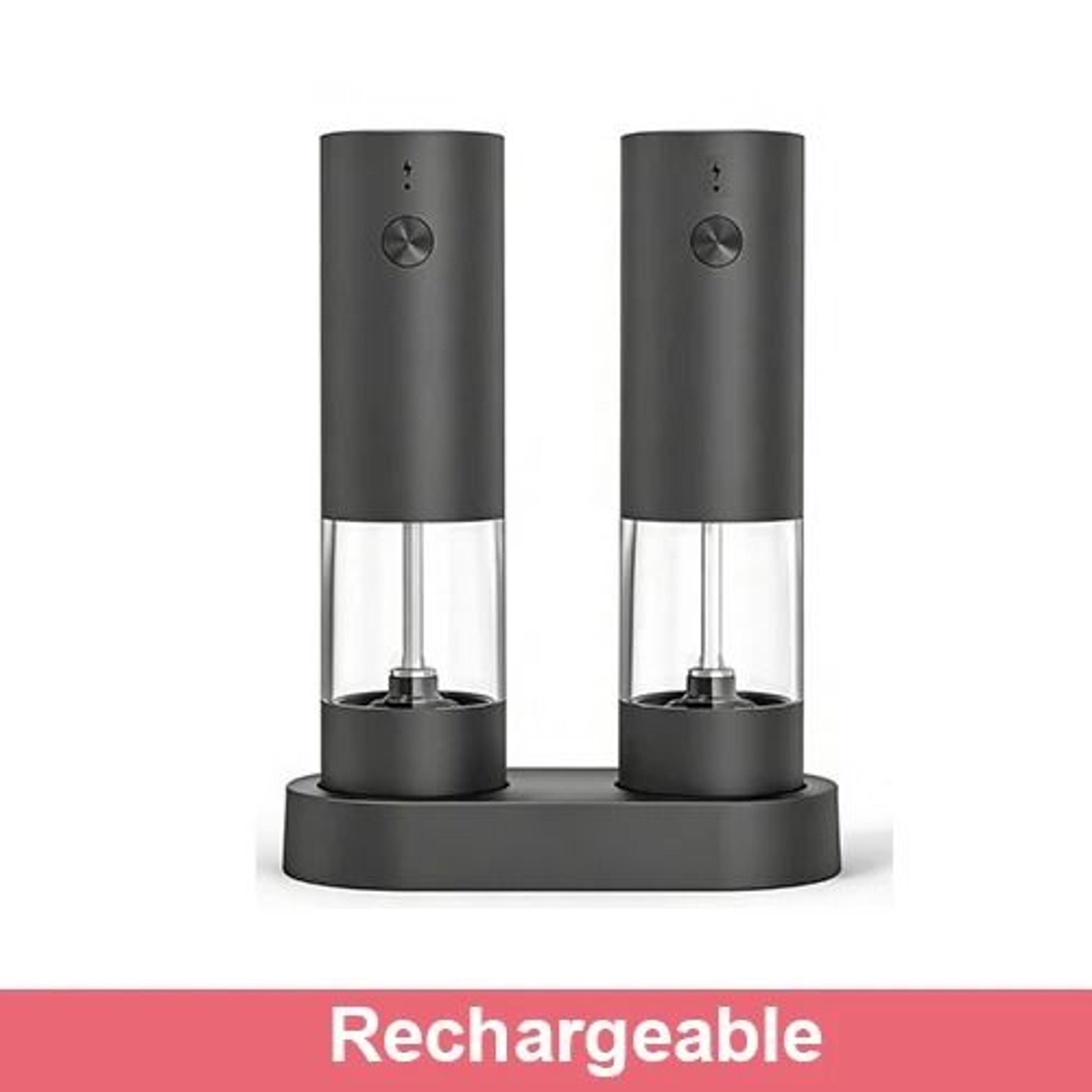 Compact USB Rechargeable Automatic Spice Mill Set With Ceramic Rotor 8