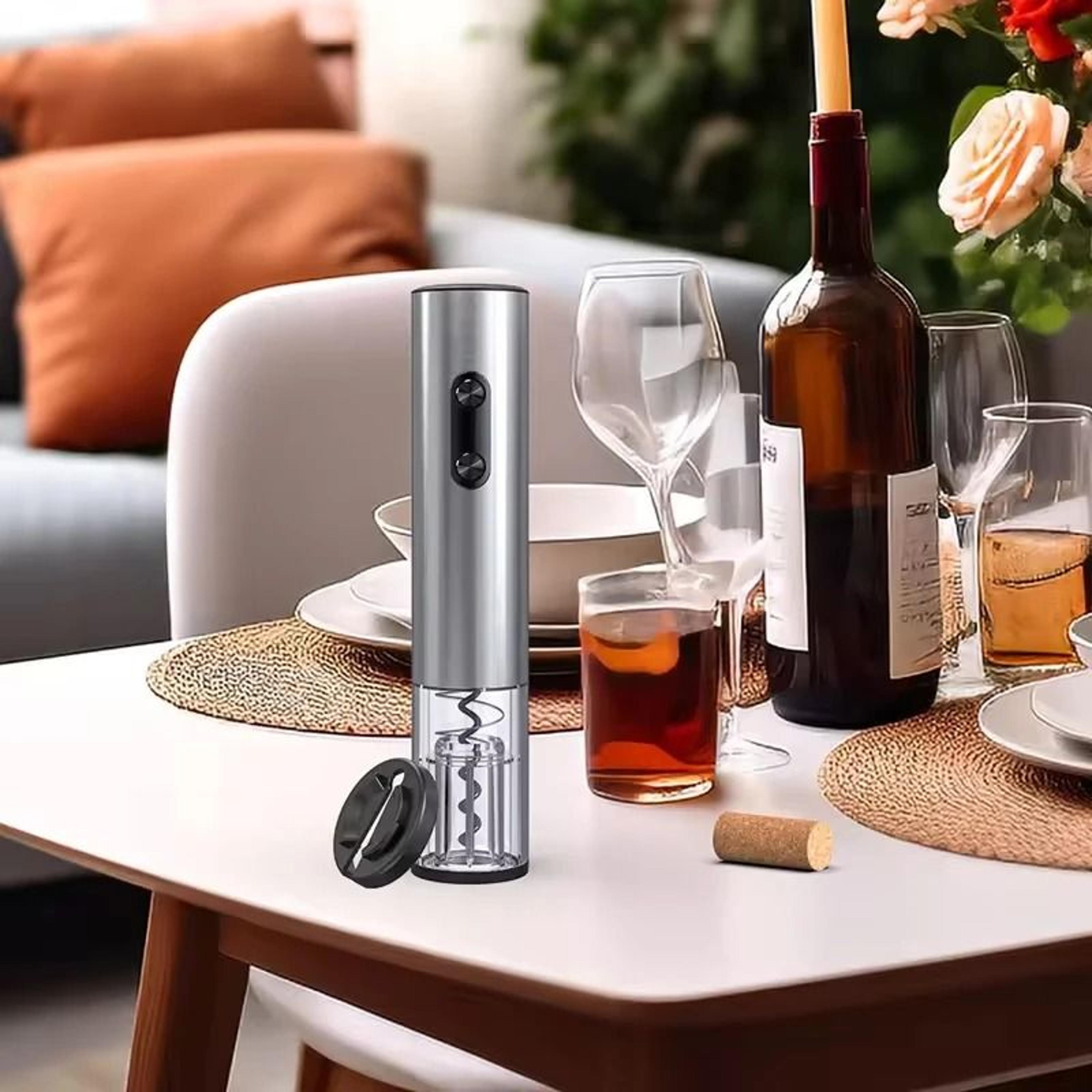 Cordless Automatic Wine Corkscrew With Transparent Shell And Foil Cutter 2