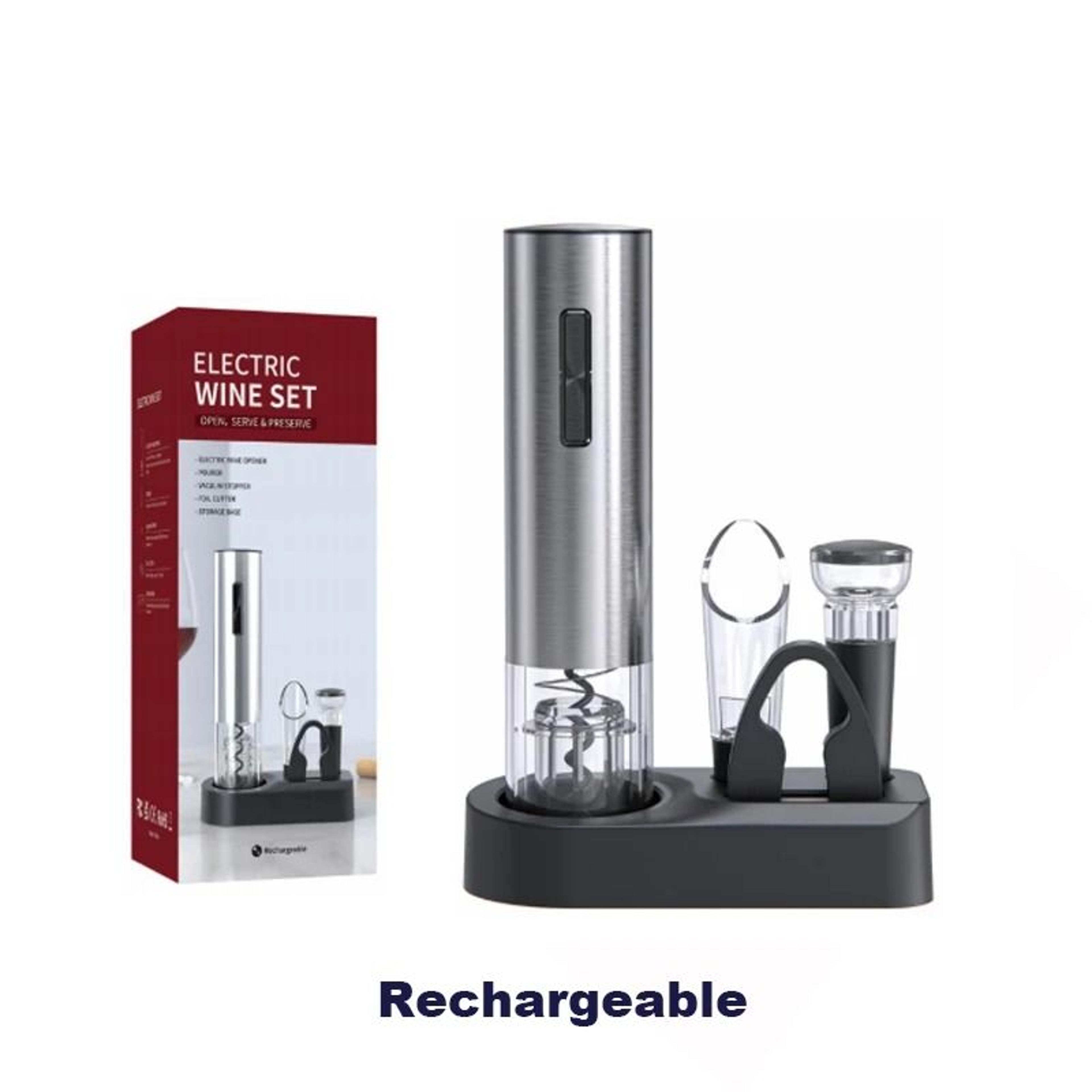 Cordless Automatic Wine Corkscrew With Transparent Shell And Foil Cutter 6