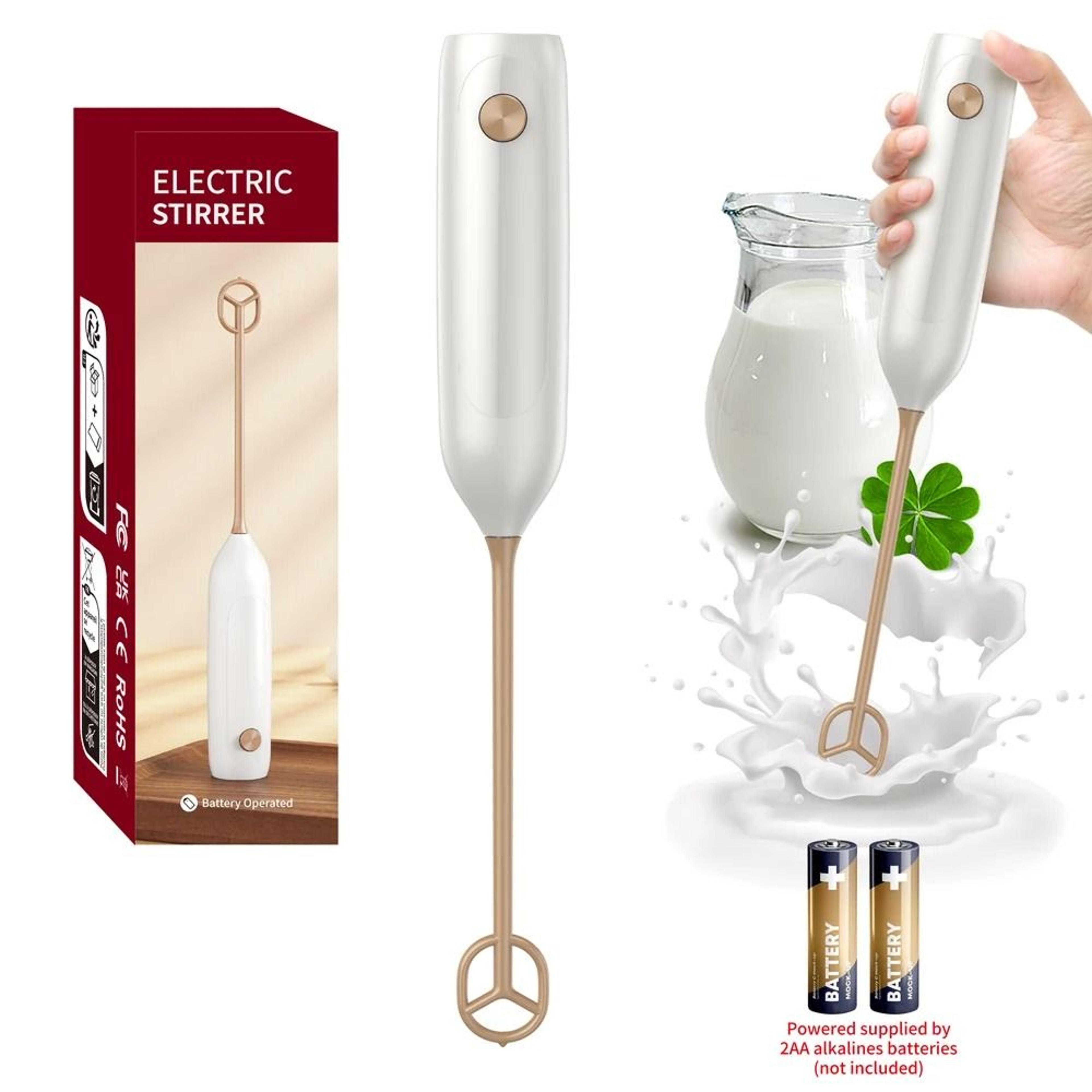 Handheld Electric Milk Frother And Drink Mixer With Stainless Steel Whisk 6