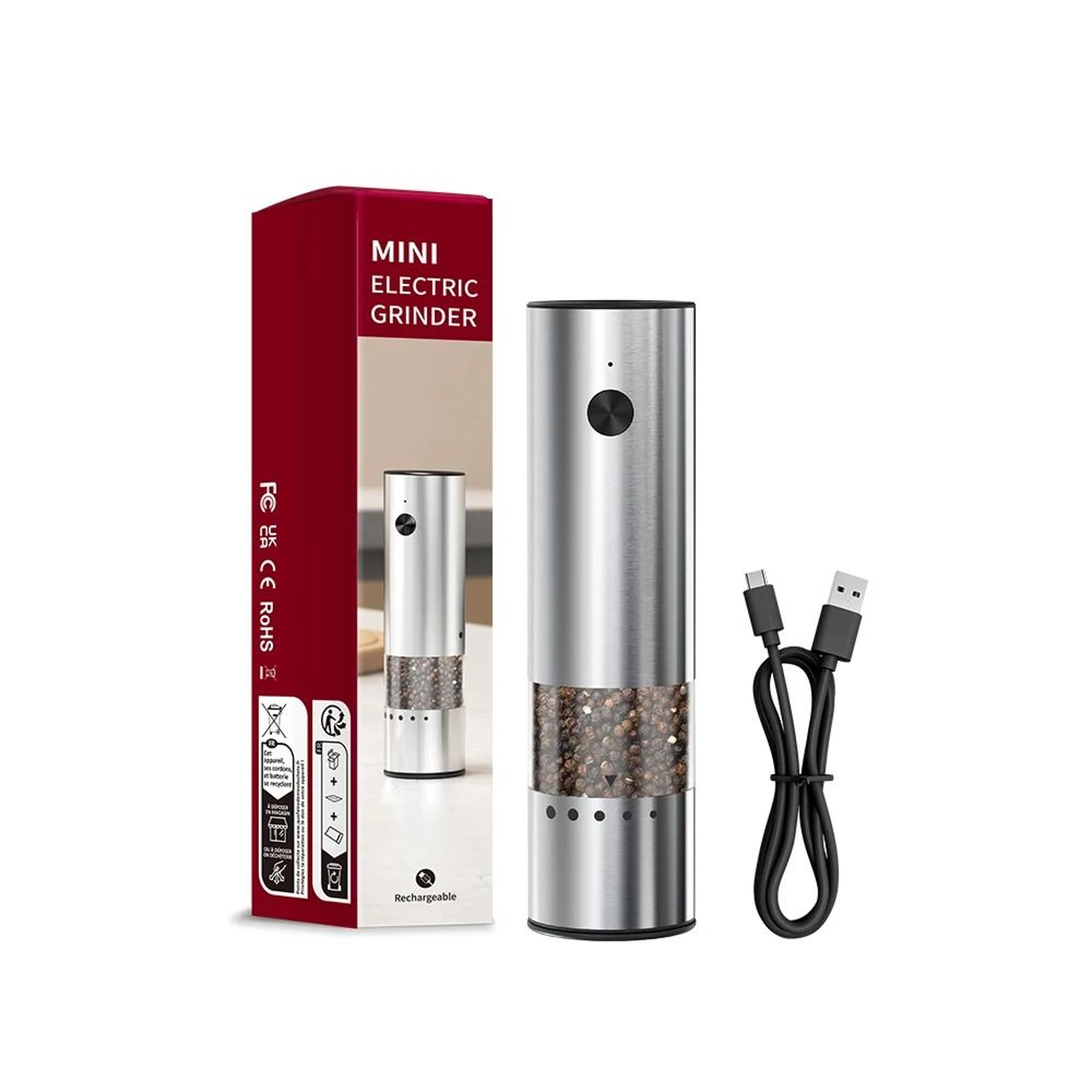 Automatic Mini USB Rechargeable Salt And Pepper Grinder With Adjustable Coarseness 0