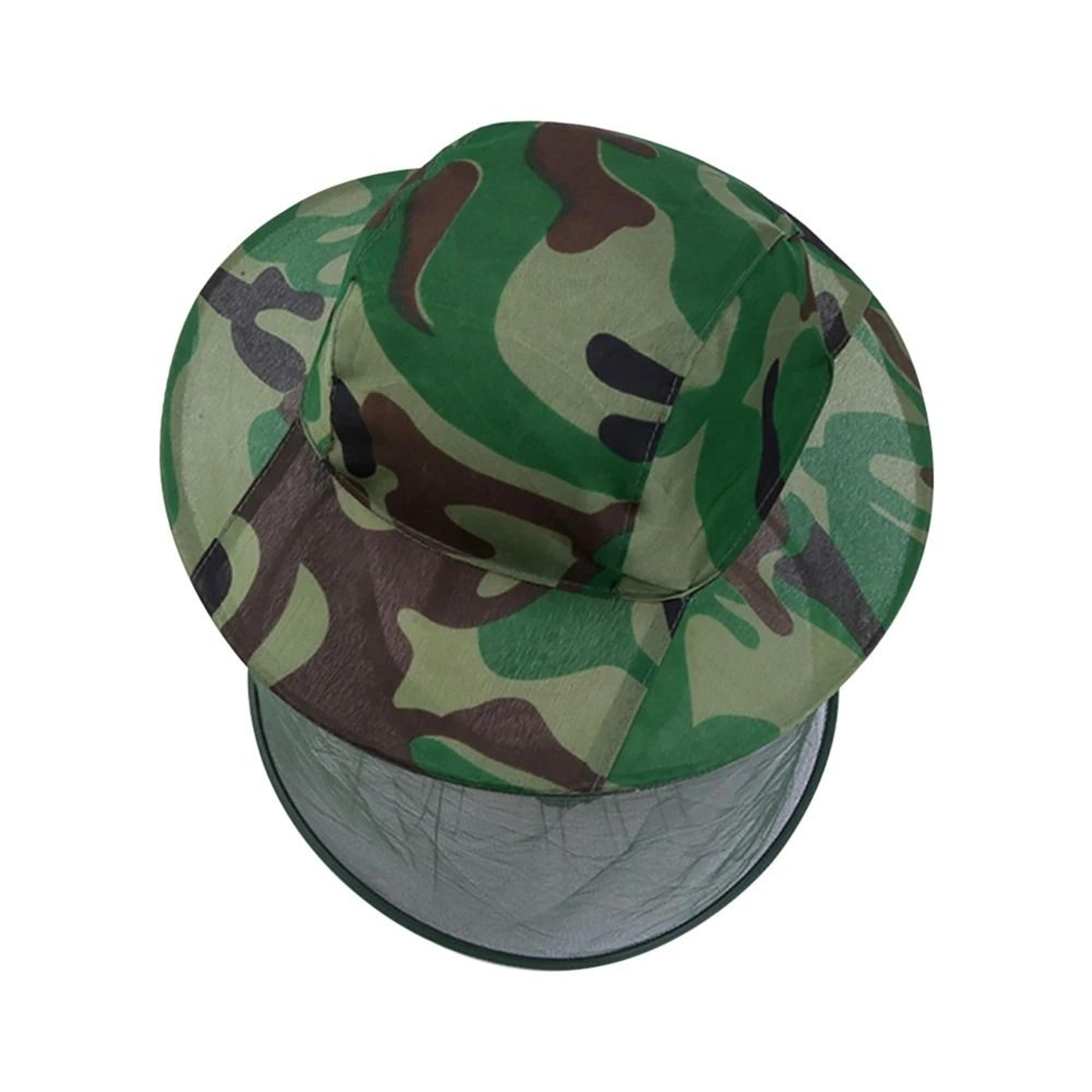Outdoor Mosquito Head Net Hat With Camouflage Mesh Face Screen For Camping And Fishing 3