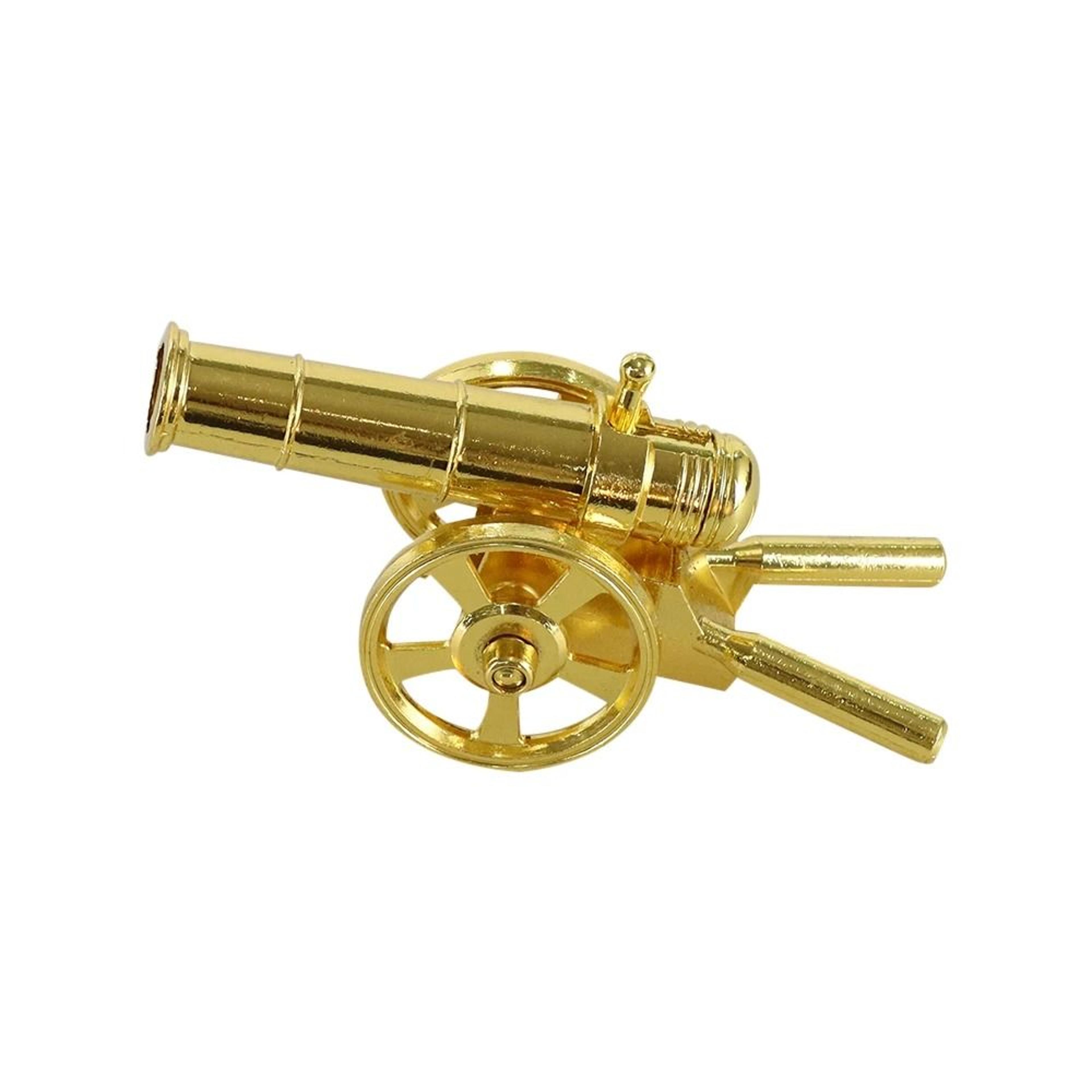 Pure Brass Feng Shui Miniature Cannon Model Luxury Tabletop Feng Shui Statue 6