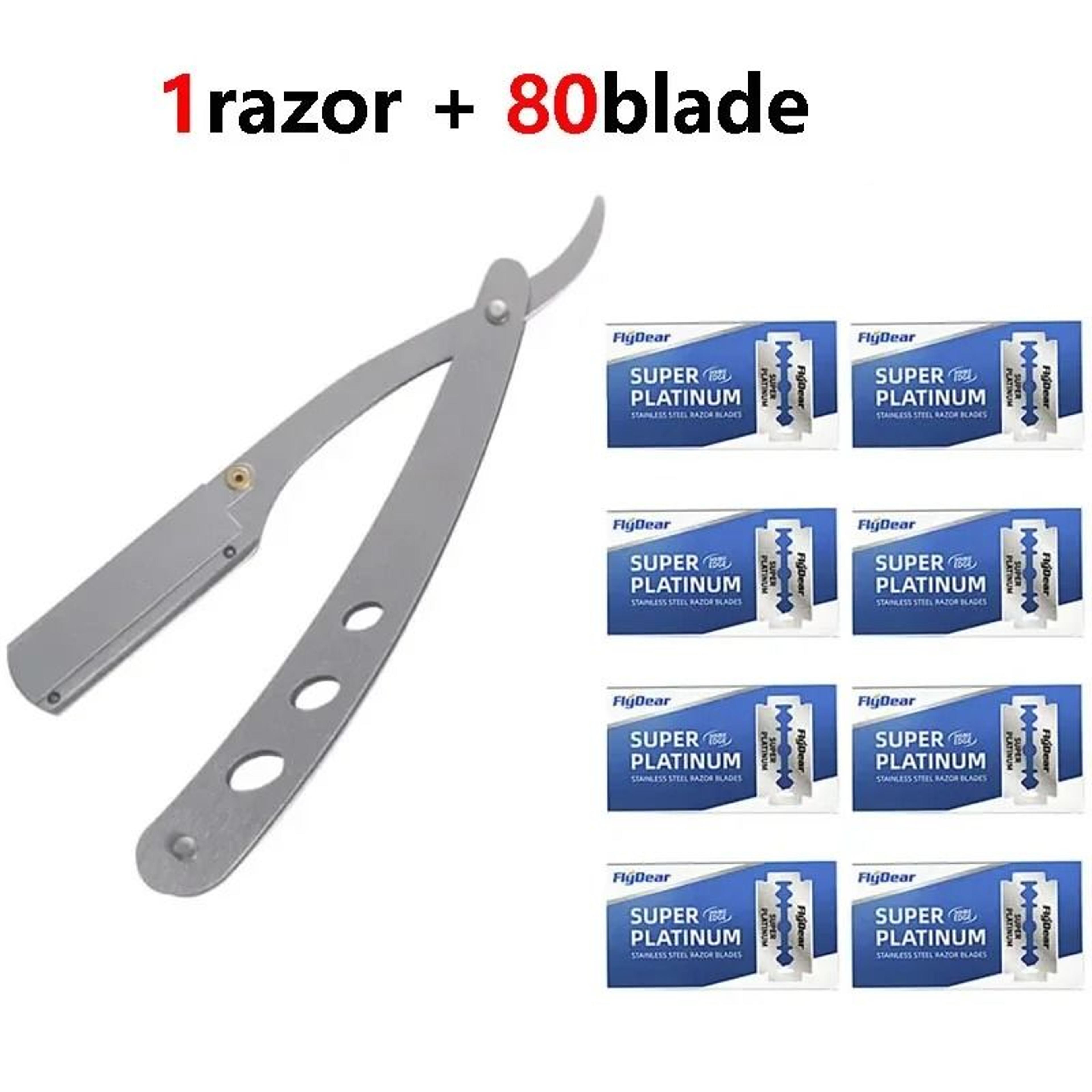 Mens Stainless Steel Straight Edge Barber Razor And Manual Folding Shaving Knife 12