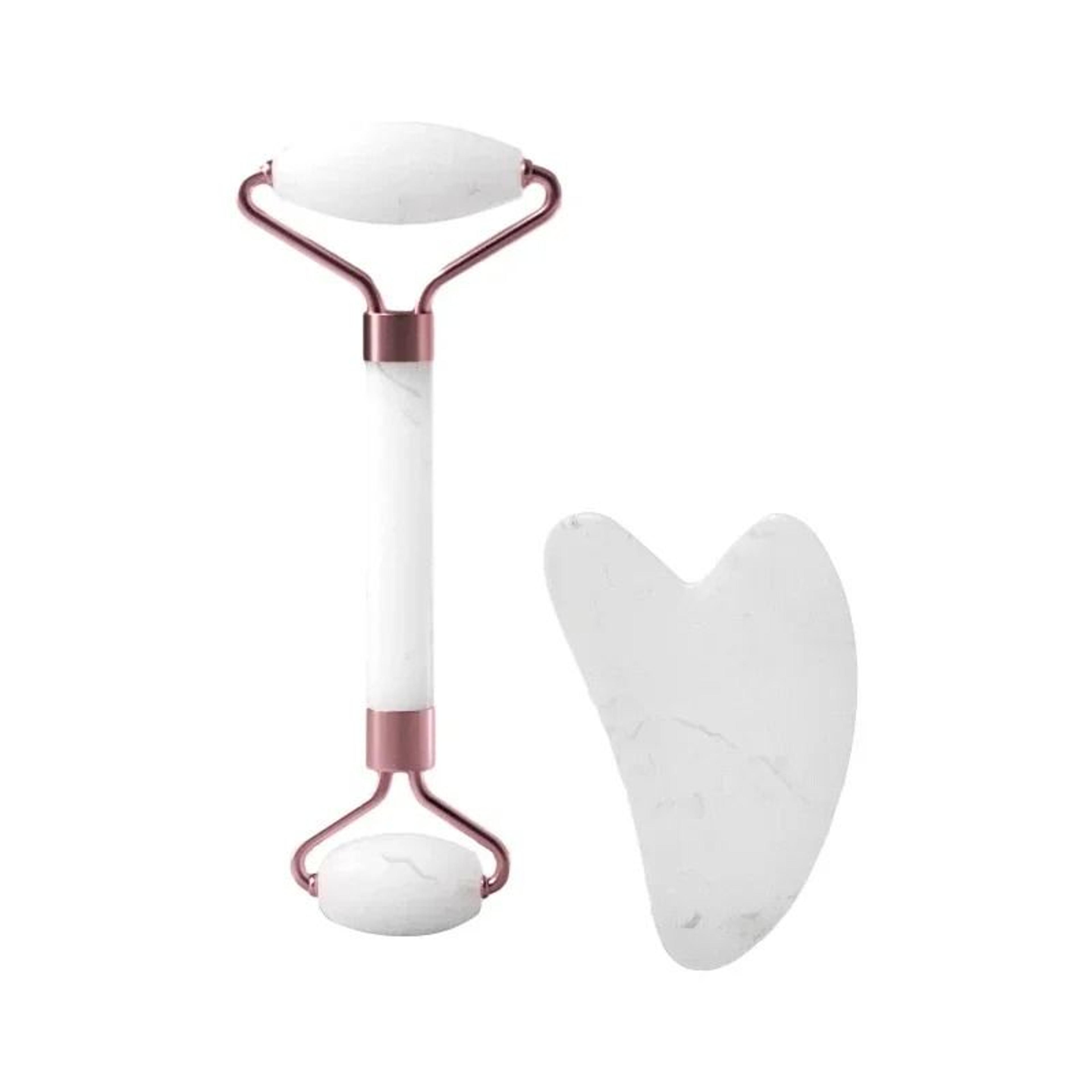 Resin Facial Roller And Gua Sha Scraping Board Set For Face Neck And Eye Skincare 8