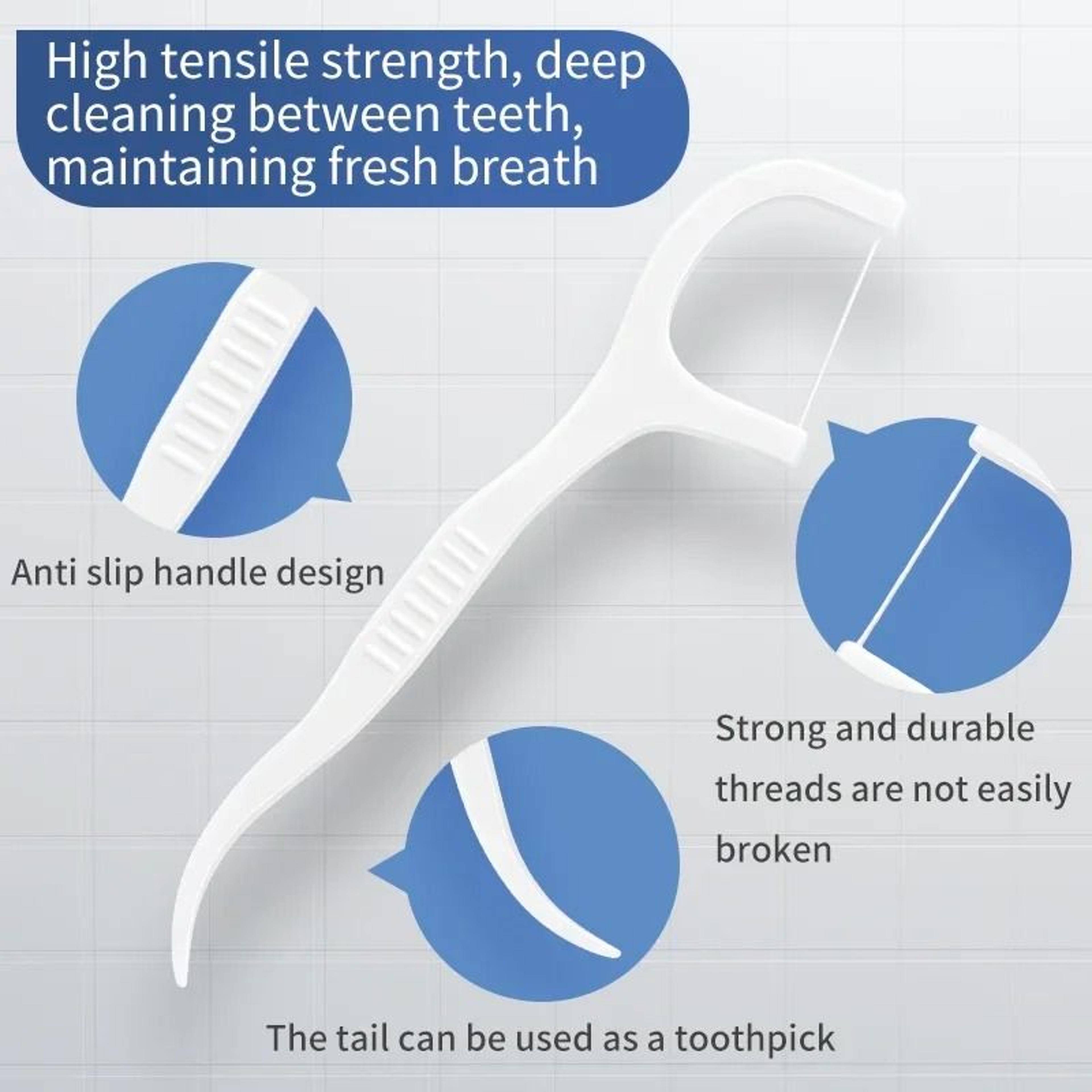High Density Dental Floss Picks And Interdental Toothpick Cleaner Value Set 4