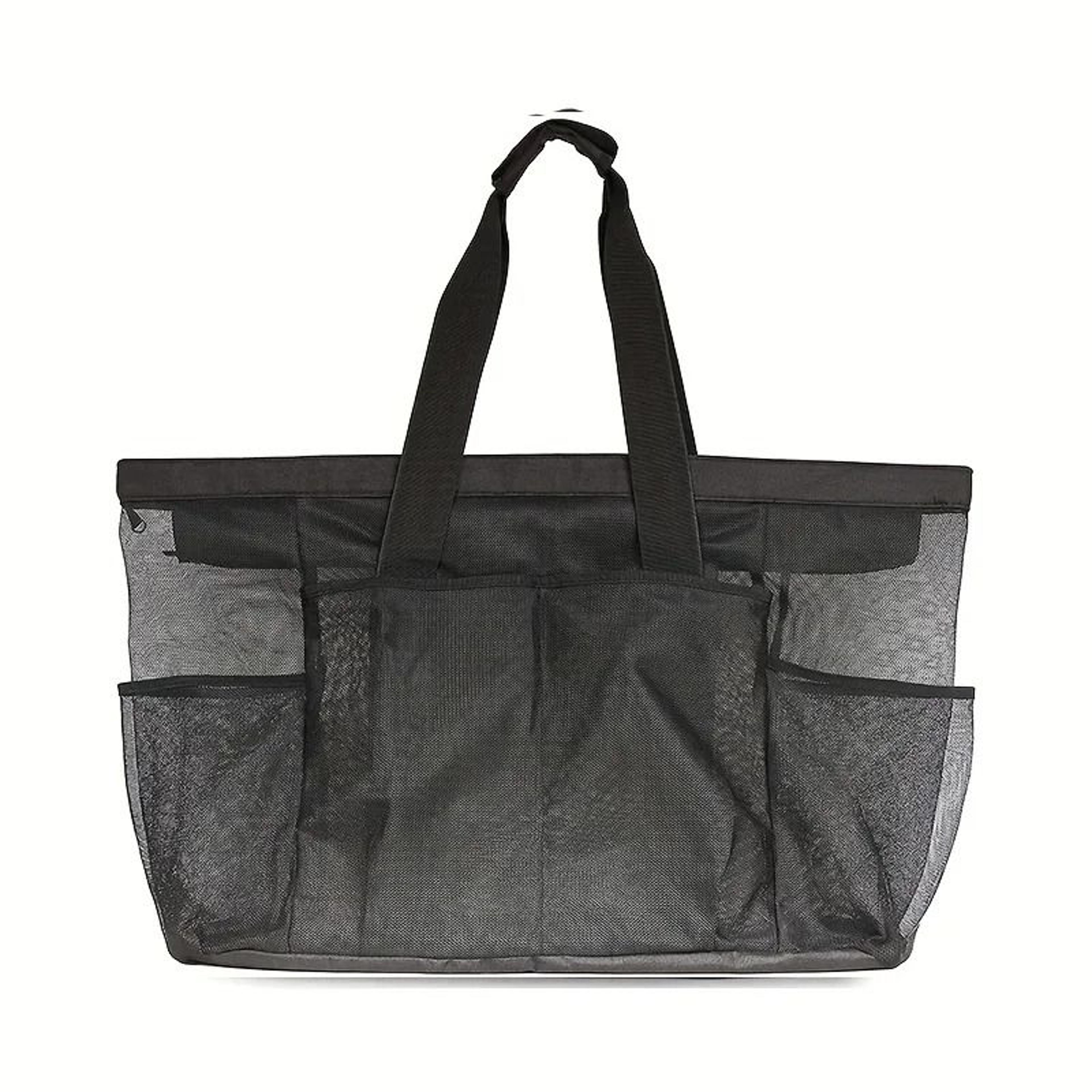 Extra Large Lightweight Waterproof Foldable Beach Tote With Zippered Mesh Pockets 3
