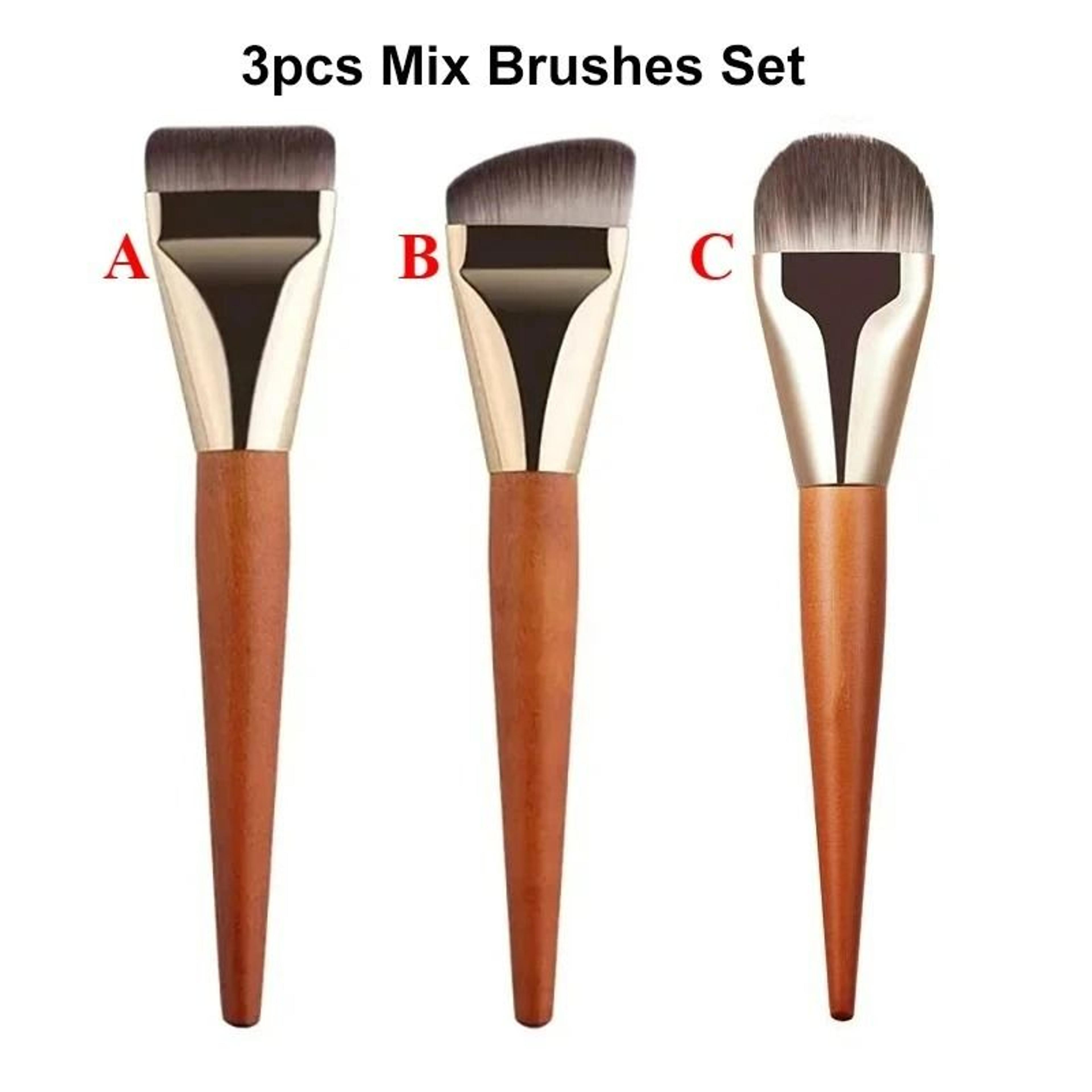 Ultra Thin Flat Blade Liquid Foundation And Concealer Contour Makeup Brush 7