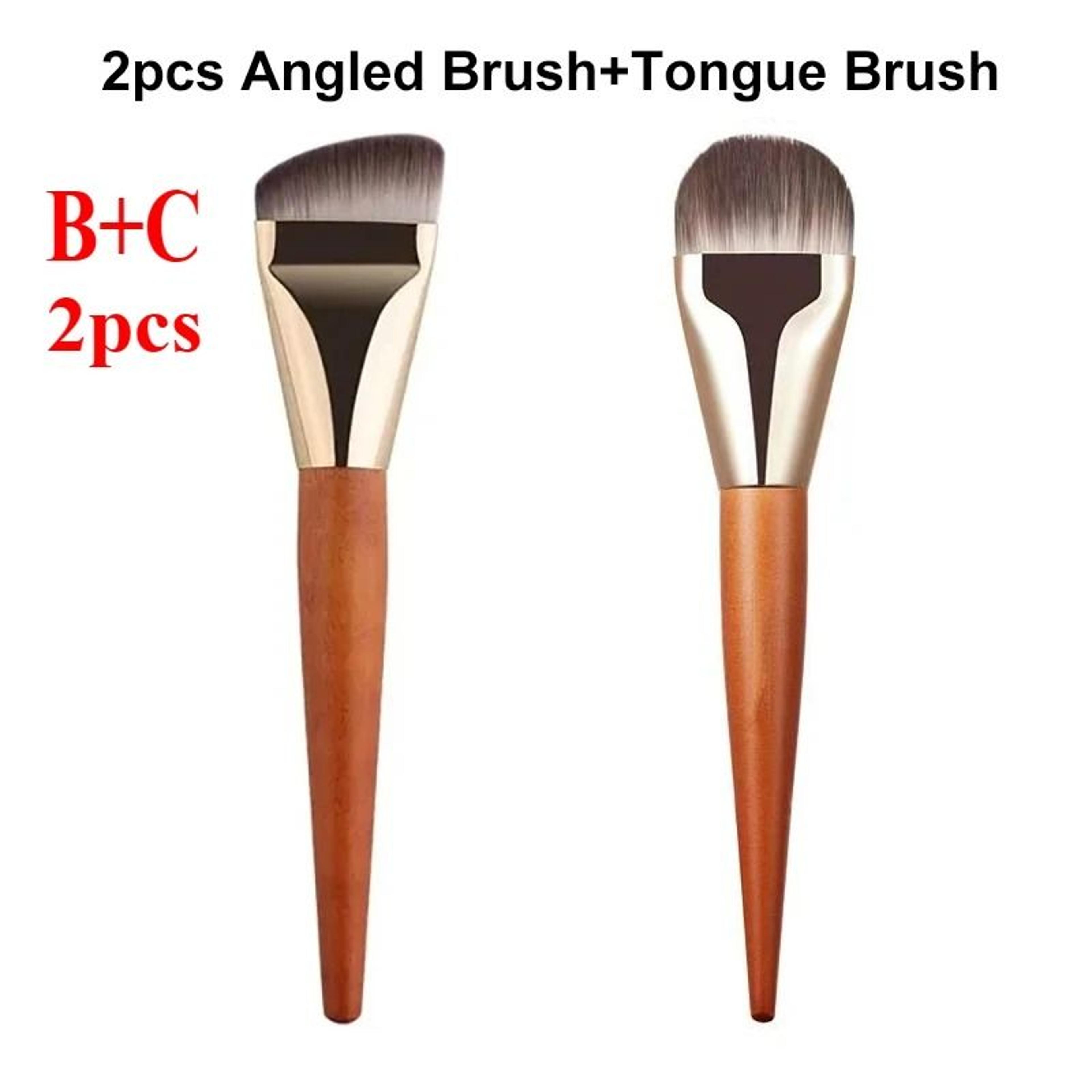 Ultra Thin Flat Blade Liquid Foundation And Concealer Contour Makeup Brush 8