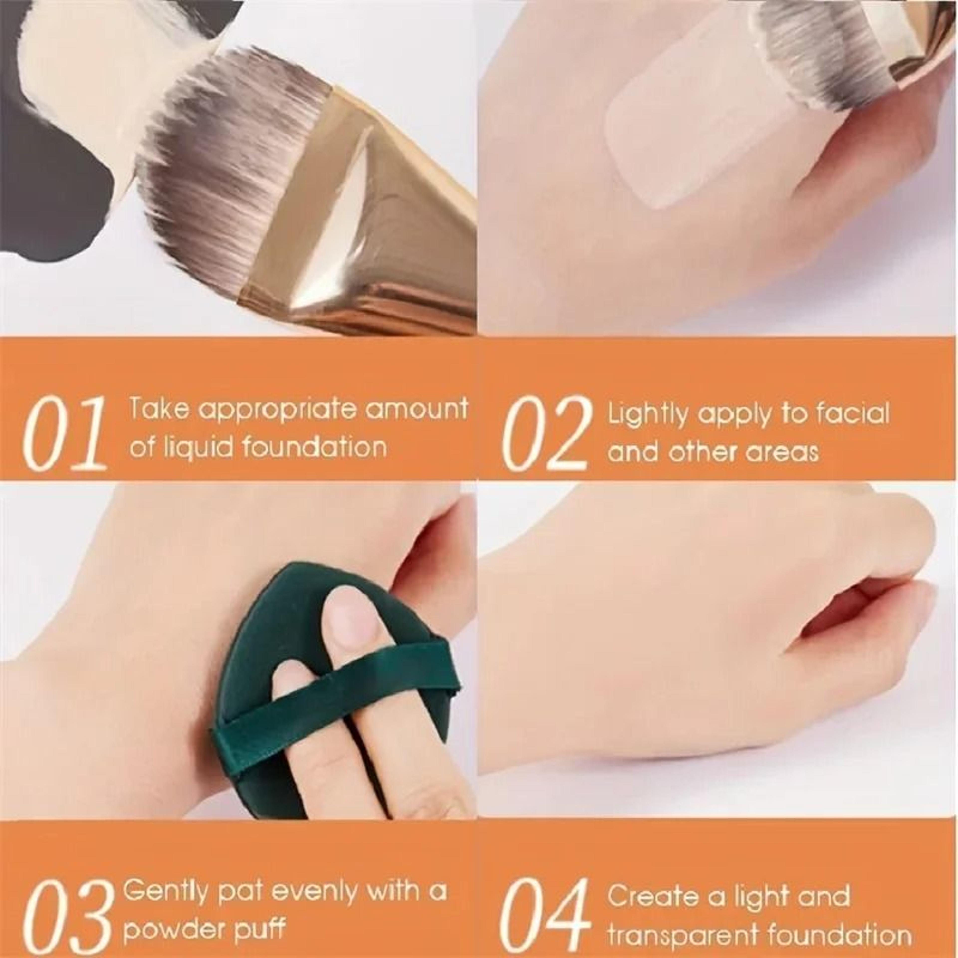 Ultra Thin Flat Blade Liquid Foundation And Concealer Contour Makeup Brush 4