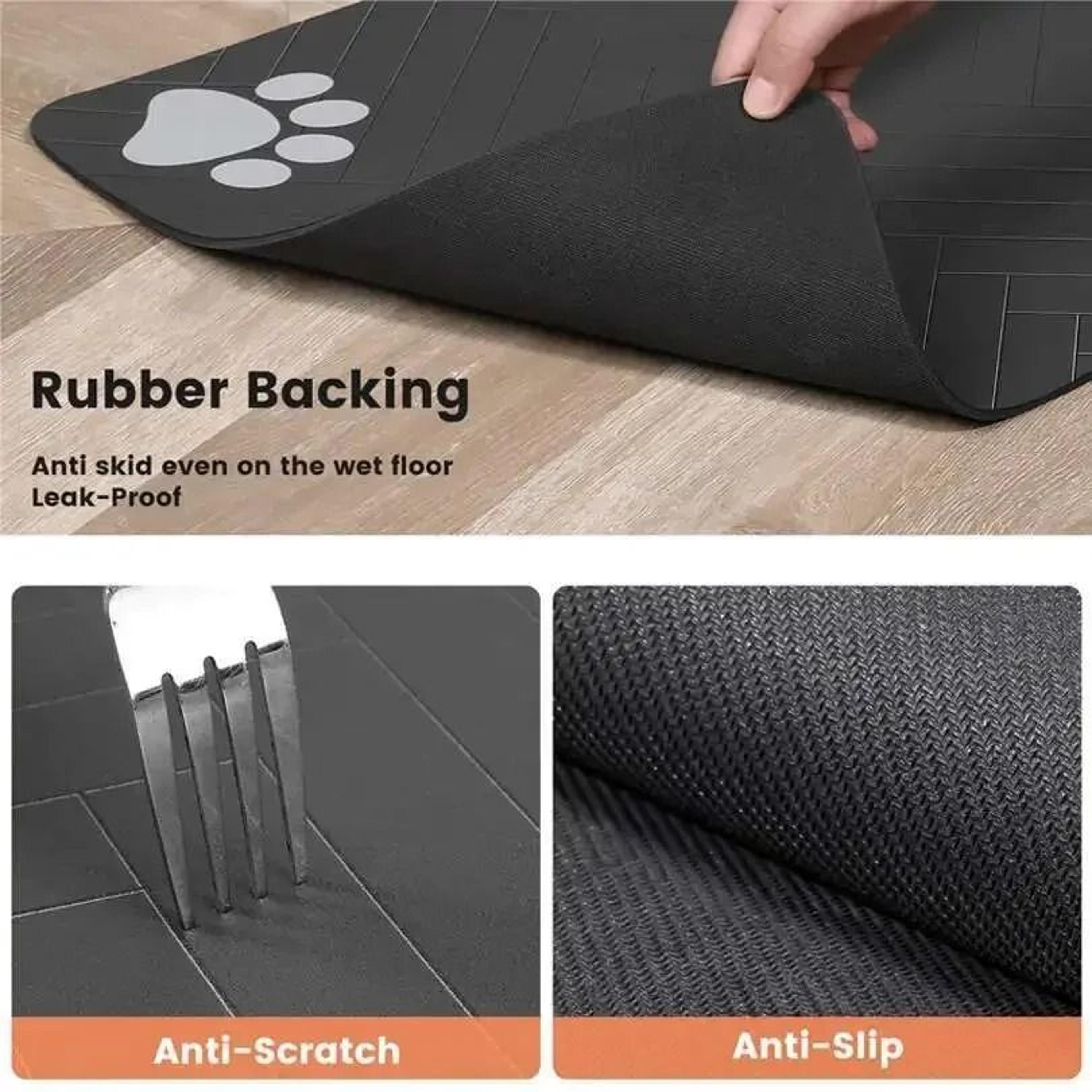 Waterproof Quick Dry Rubber Backed Pet Feeding Mat Placemat For Dog And Cat Food Bowls 1