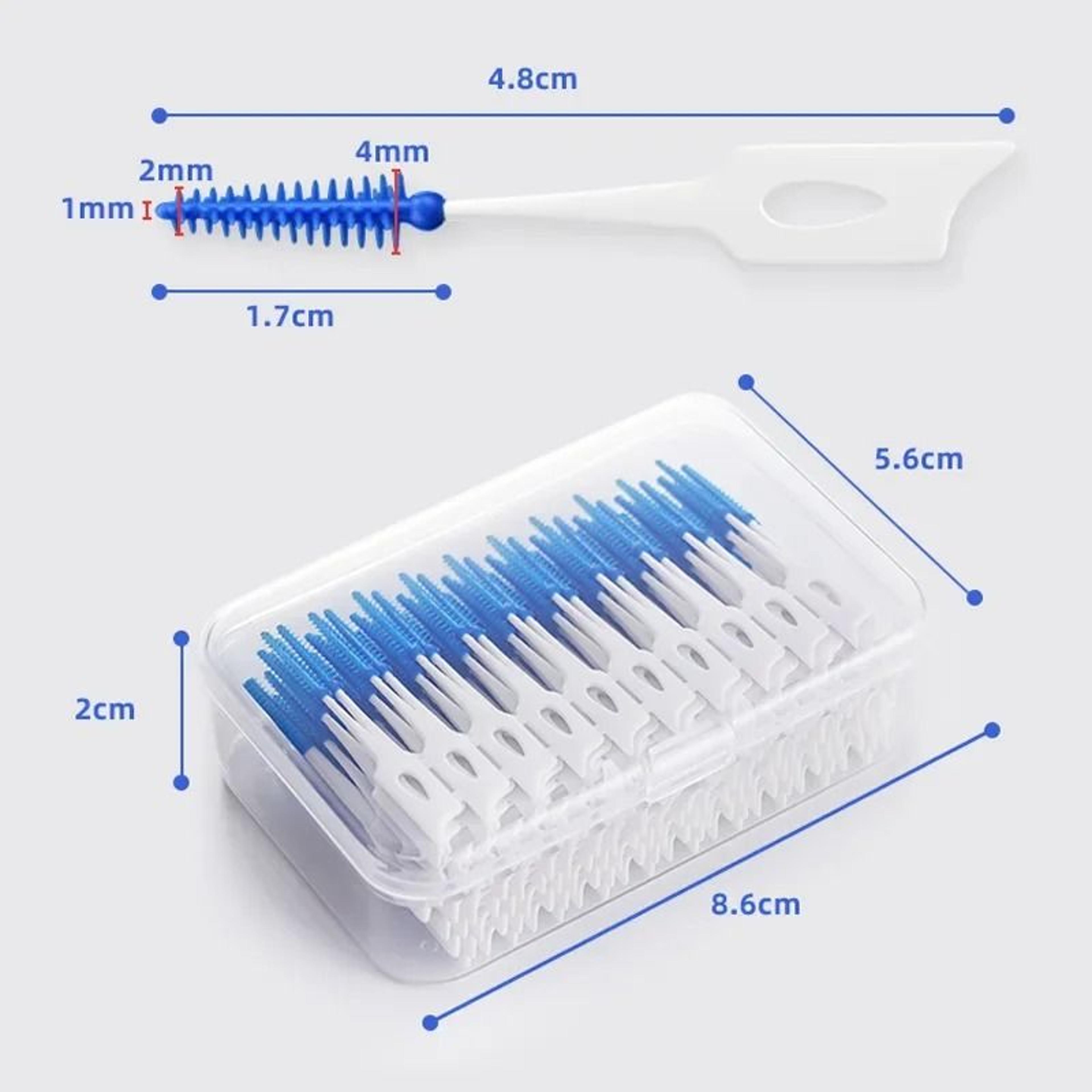 Interdental Silicone Floss Brushes And Soft Rubber Toothpicks Set For Oral Cleaning Care 3