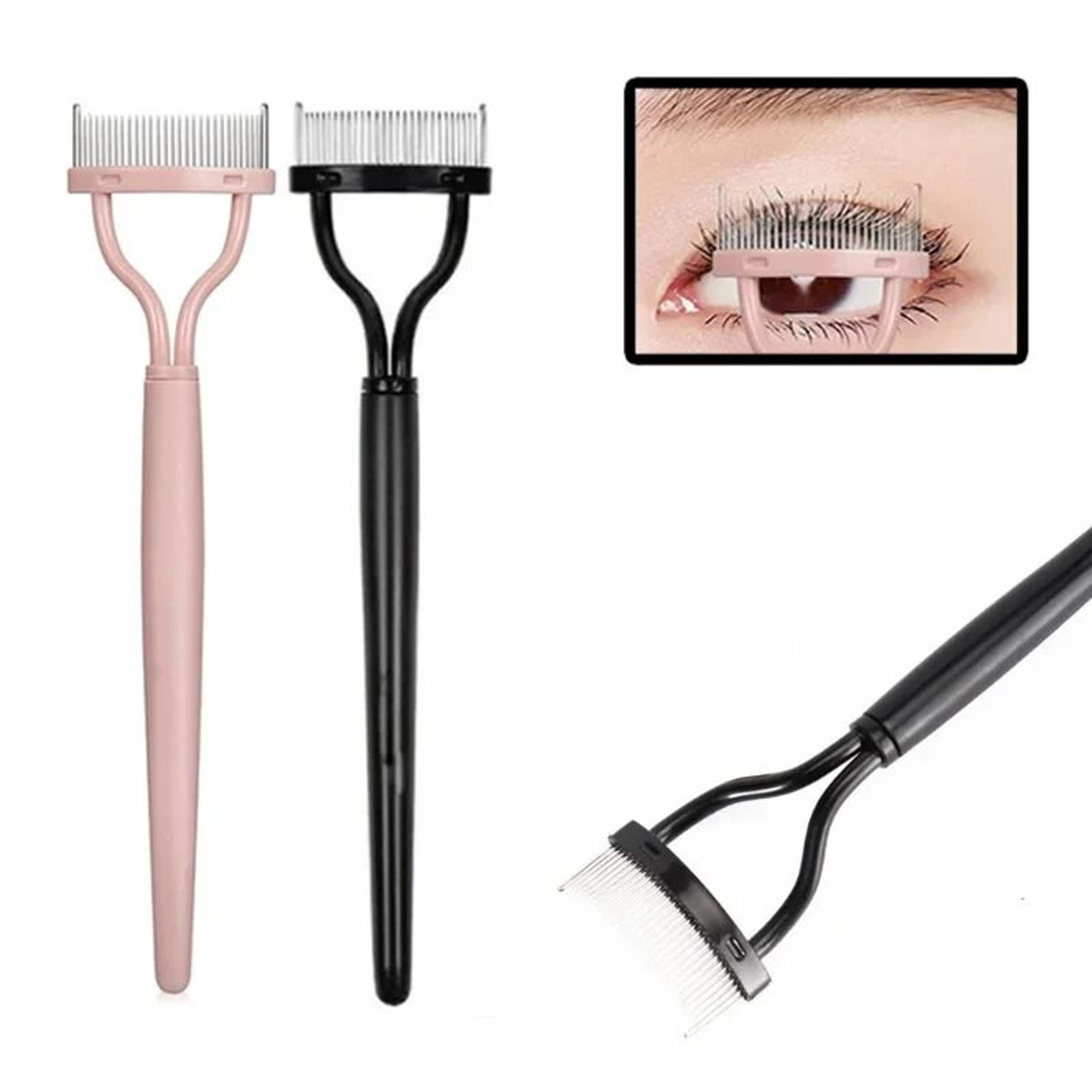 Ergonomic Curved Eyelash Comb Separator Tool With Protective Dust Cover 5