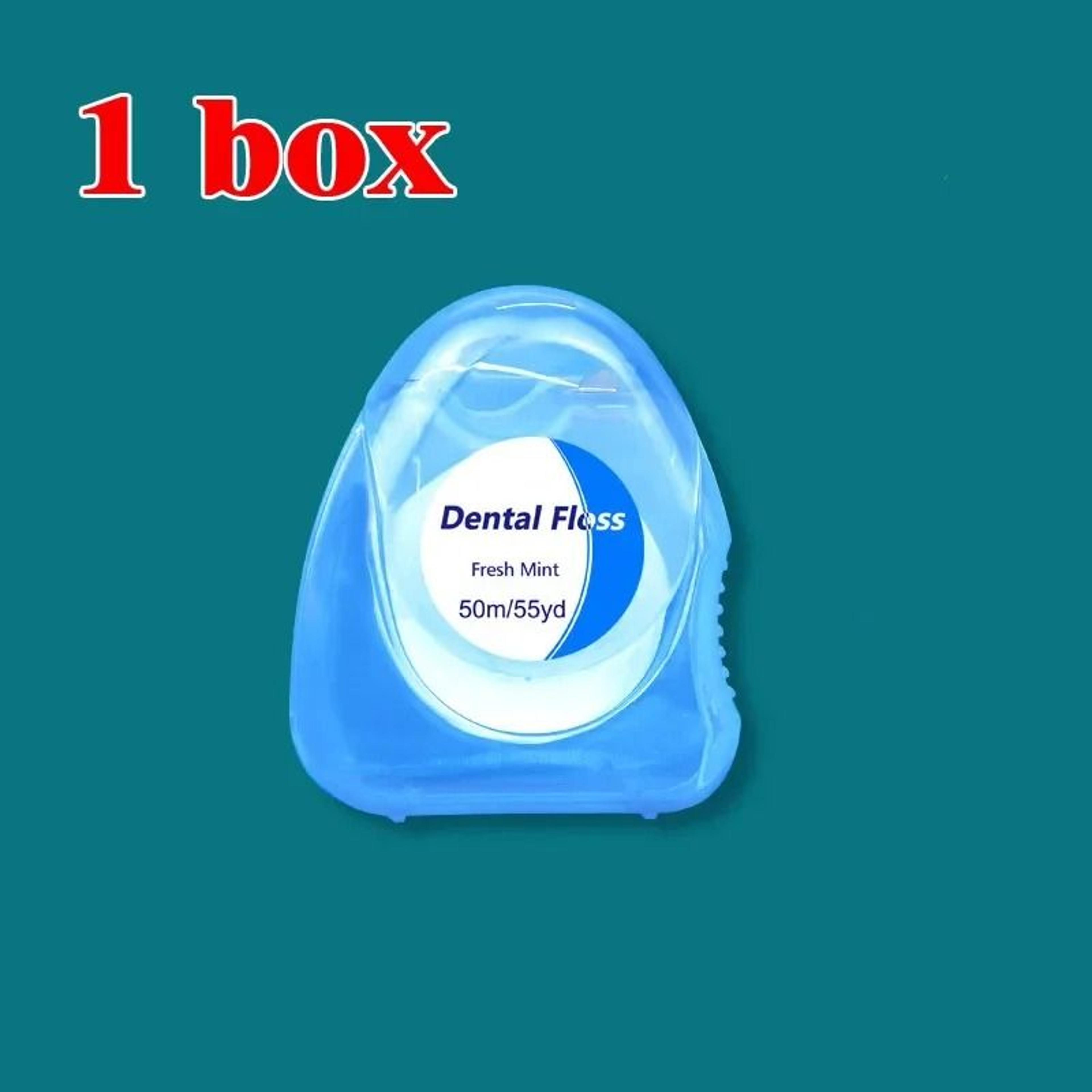 Mint Flavored Portable Dental Floss Box For Compact Interdental Teeth Cleaning 10